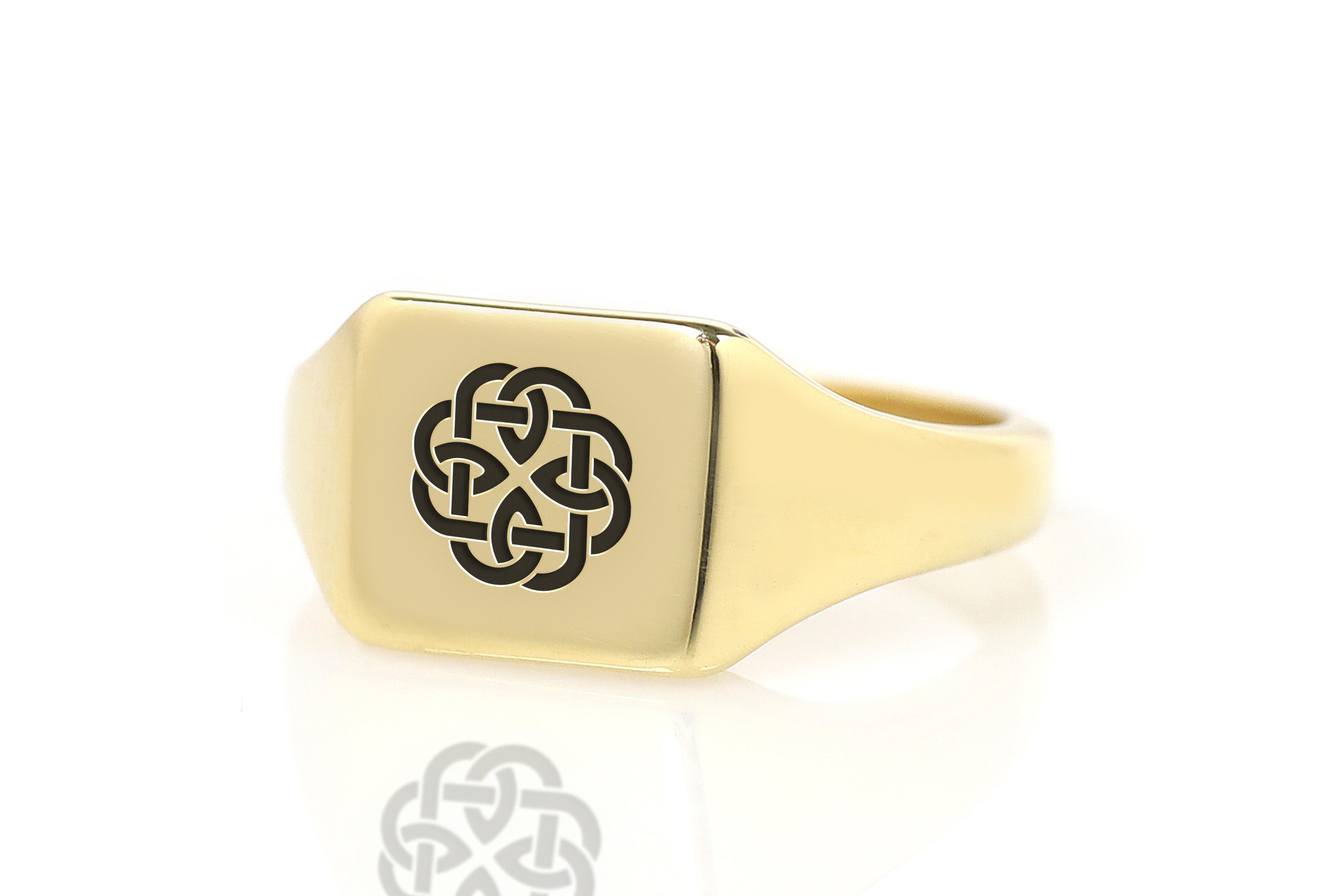 Engraved Celtic Cross Ring