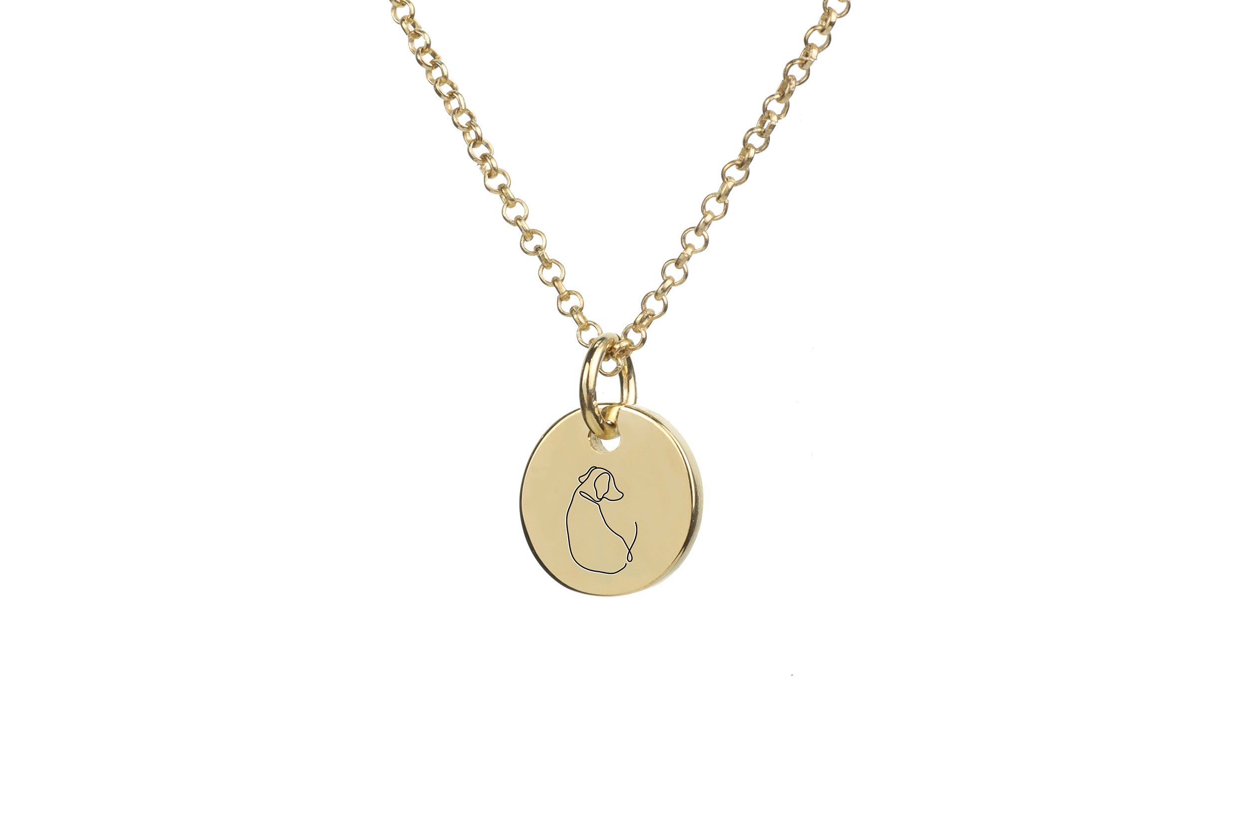 Line Art Custom Animal Pendant Necklace