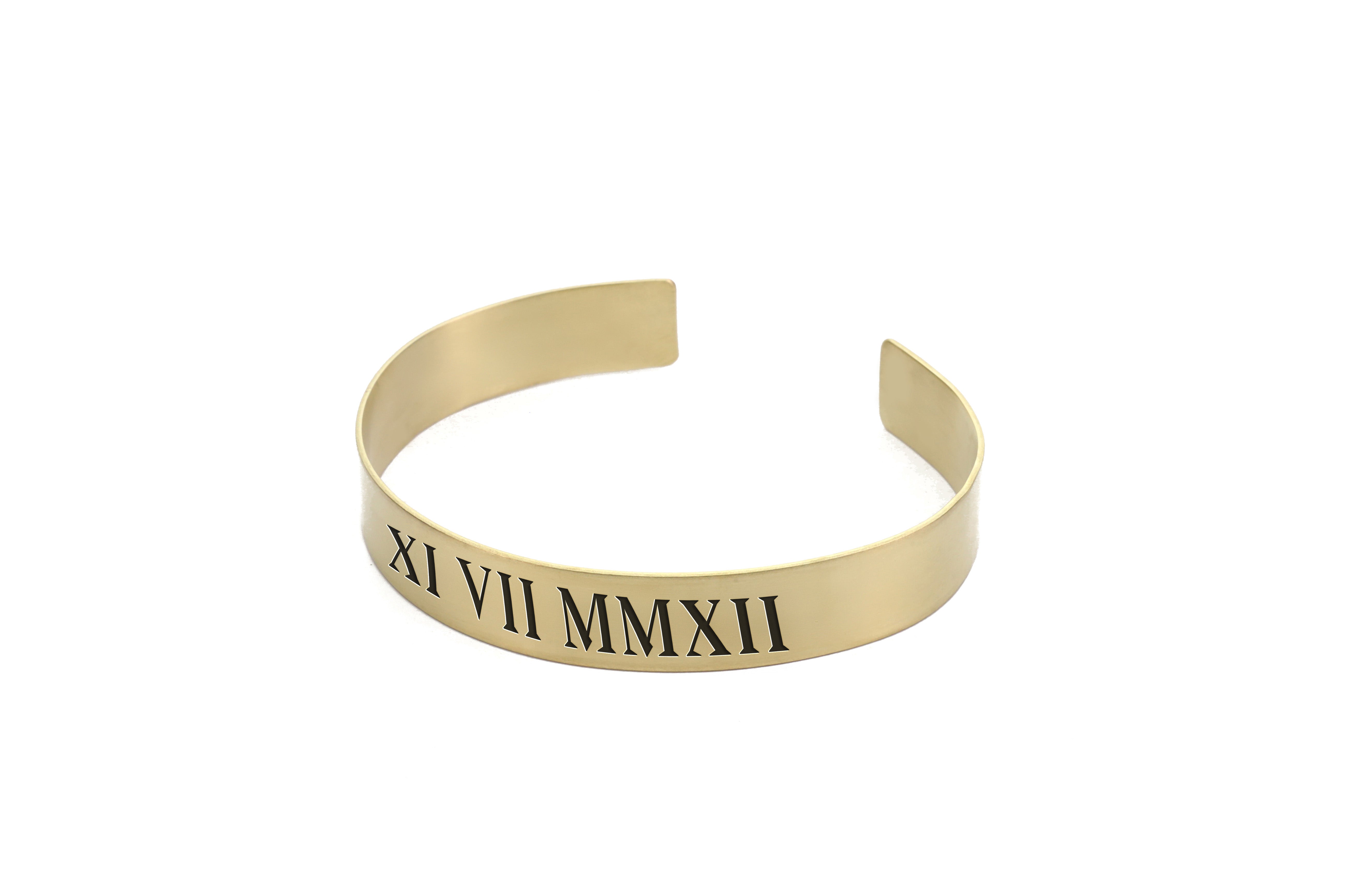 Roman Numbers Cuff Bracelet