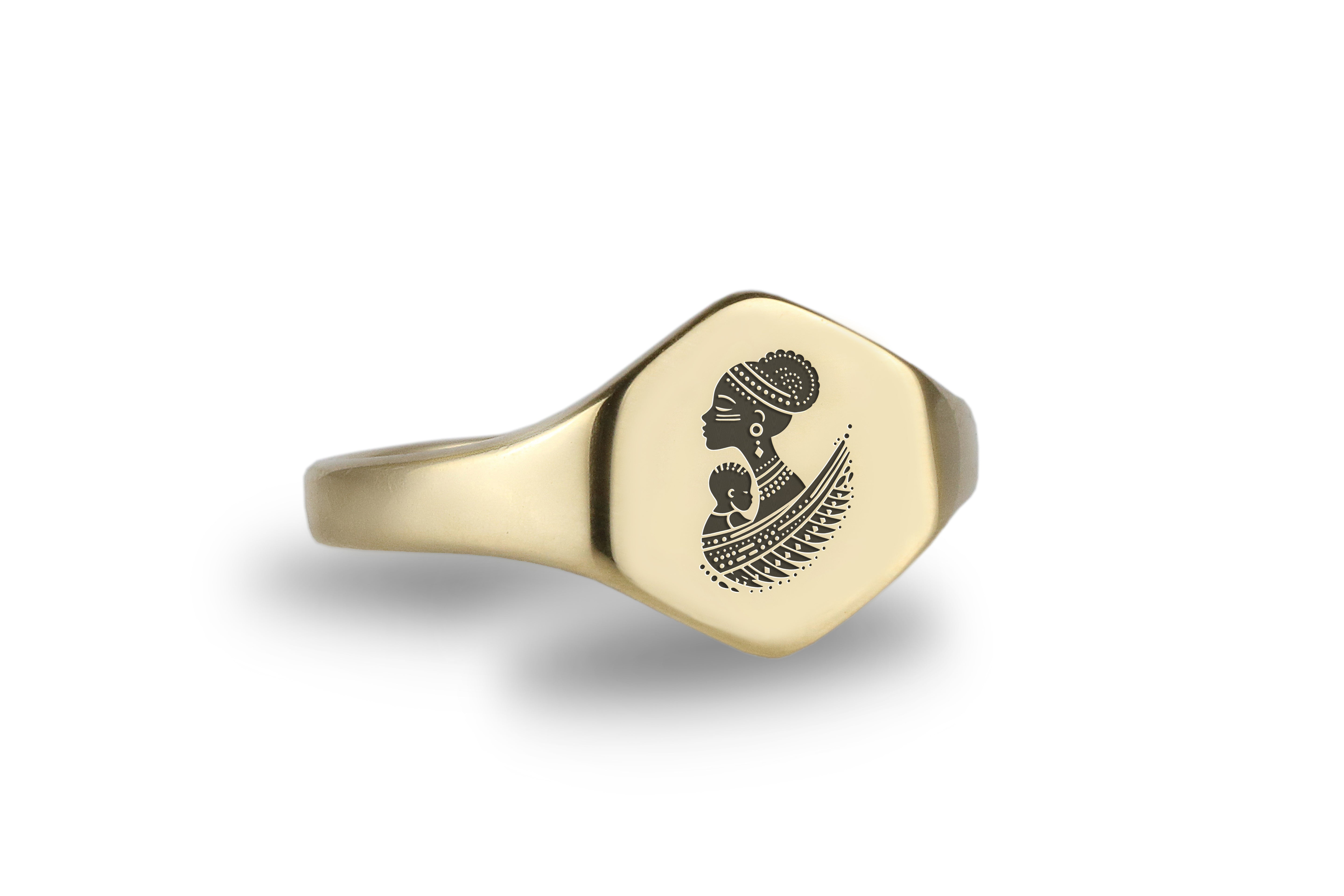 African Mom Signet Ring