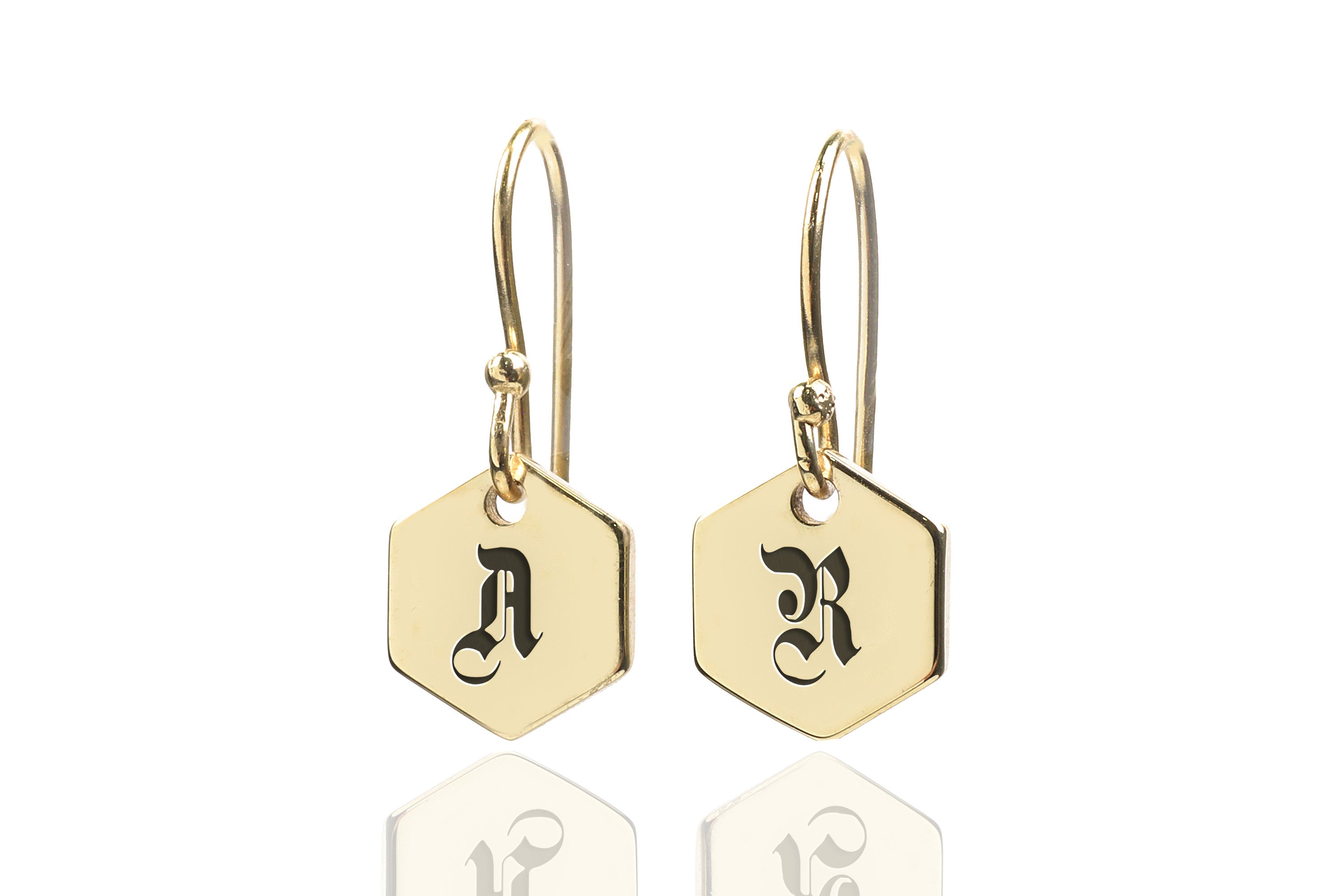 14k Gold Gothic Earrings