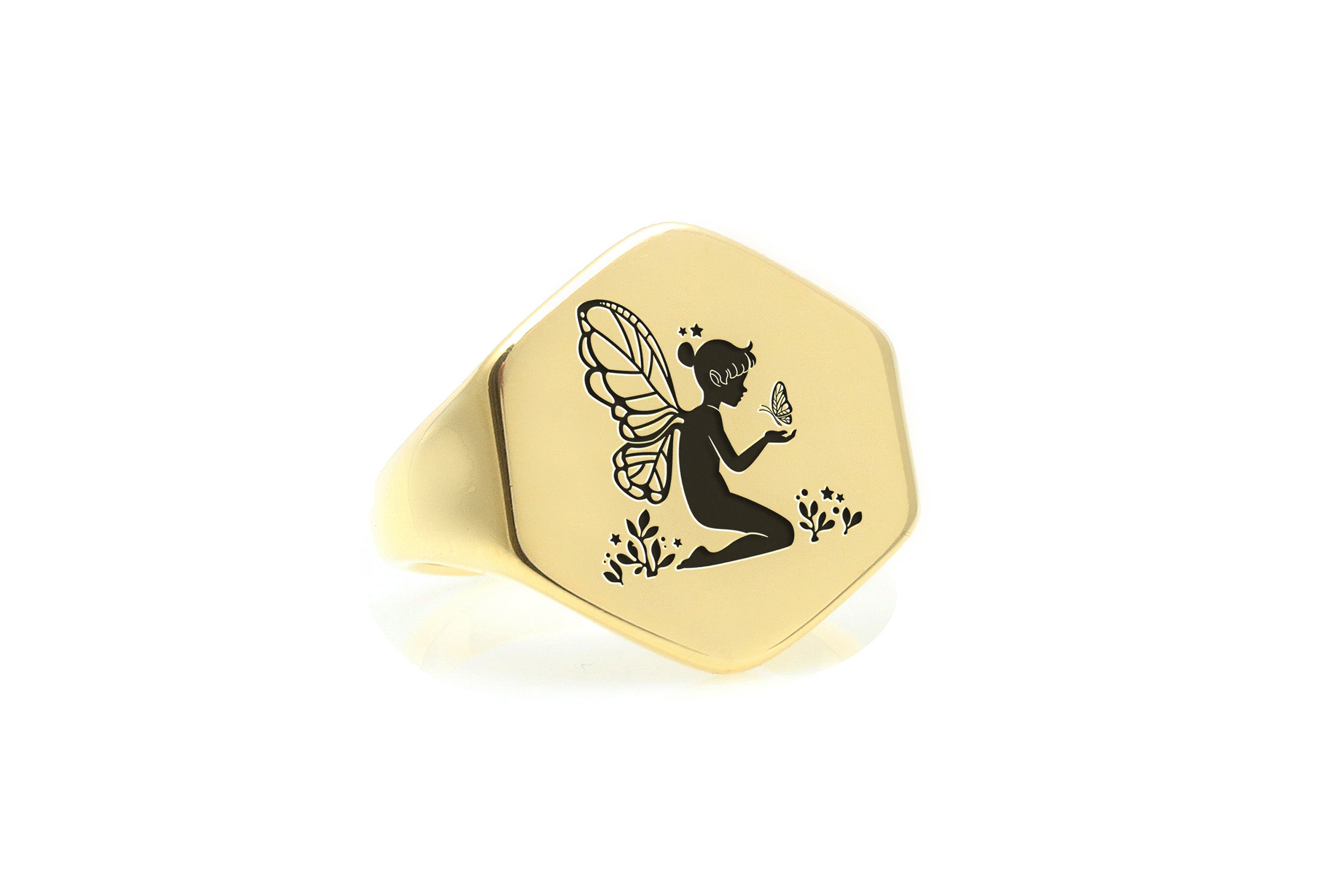 Cute Butterfly Fairy Gold Ring