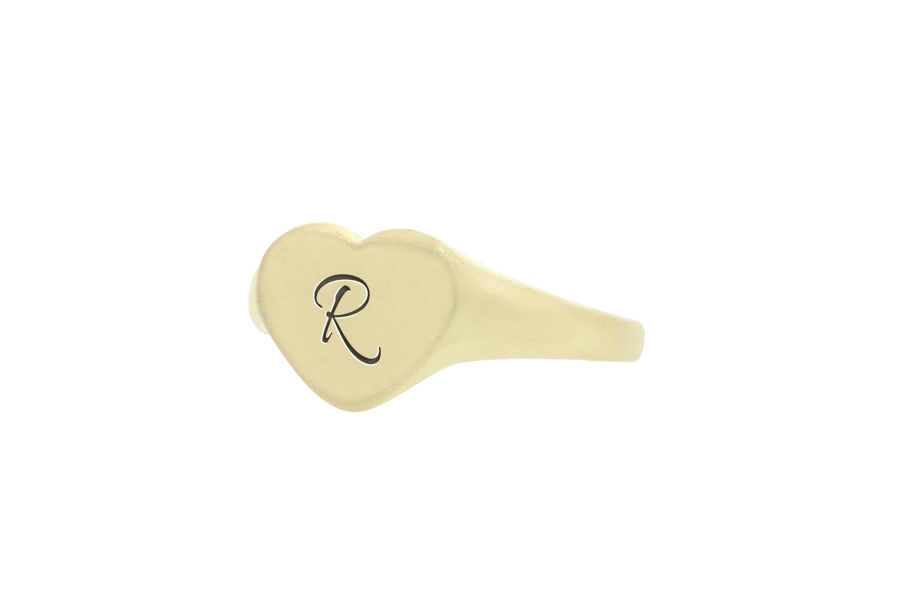Engraved Name Initial Ring