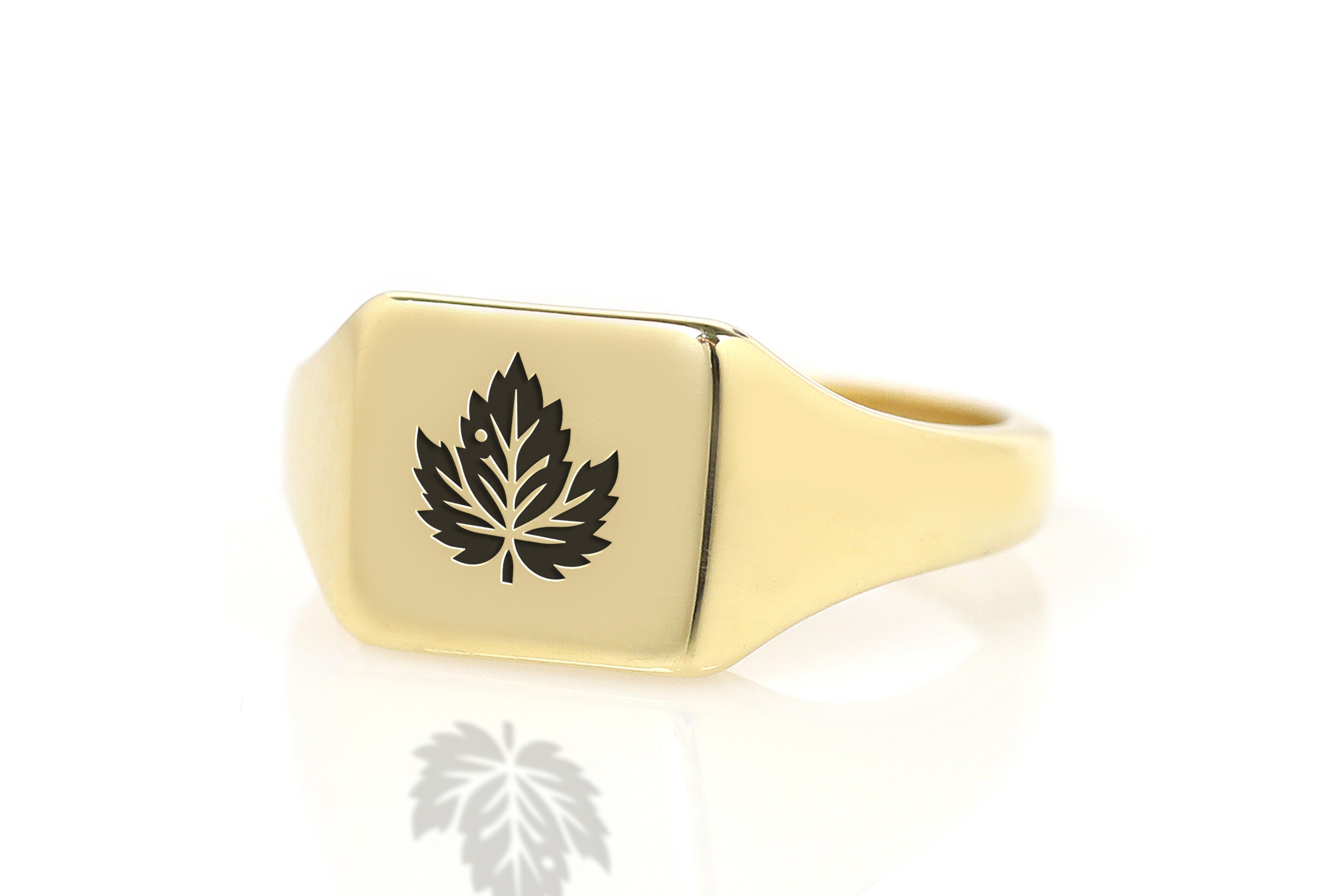 Maple Tree Leaf Signet Ring