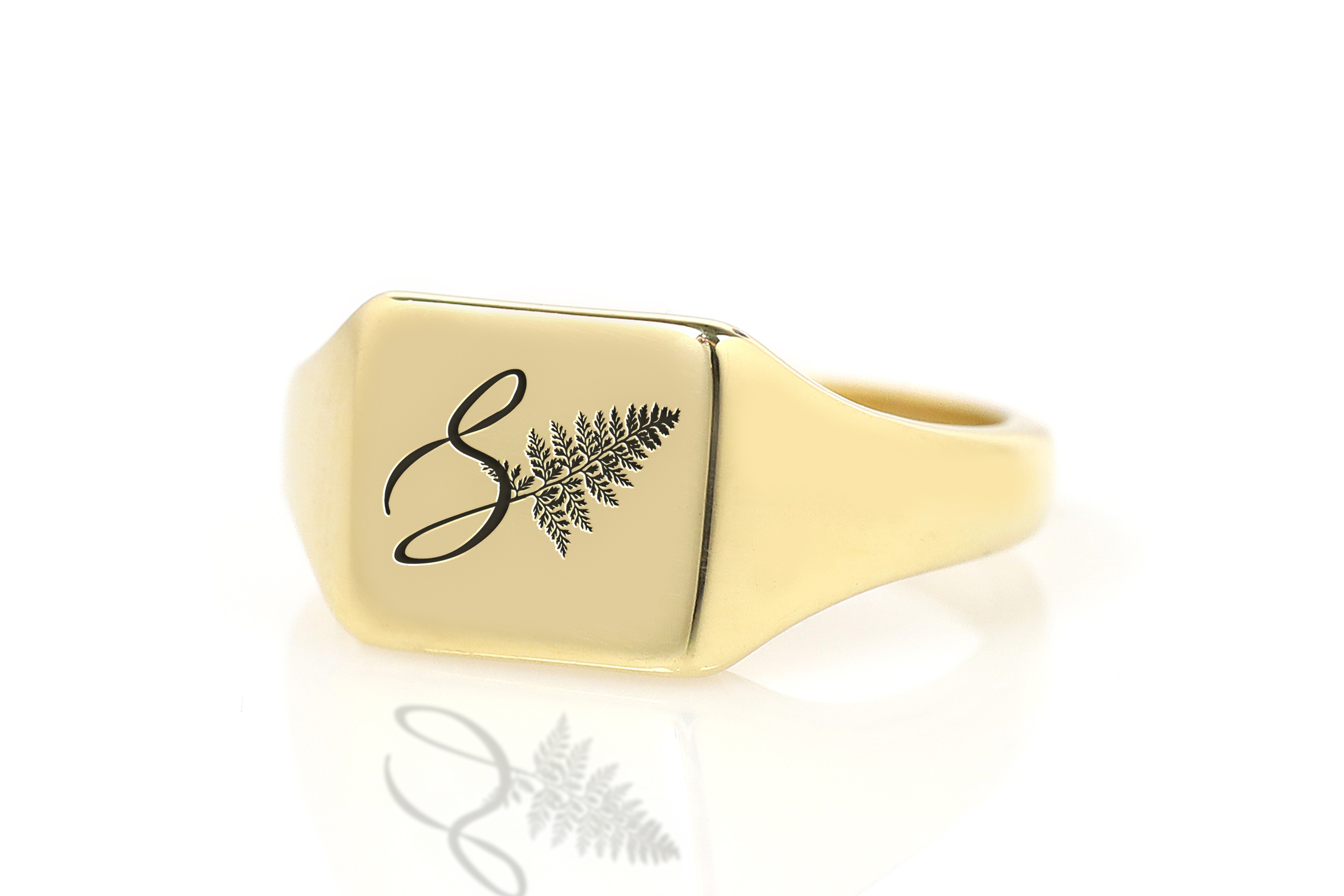Custom Letter Engraved Ring