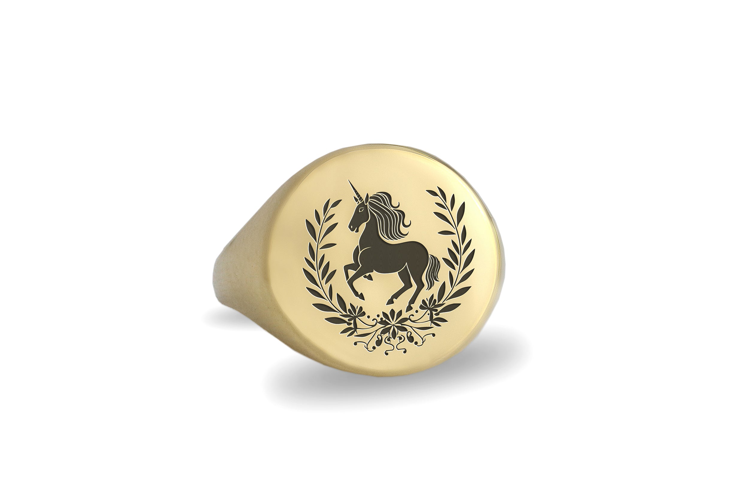 Mystical Unicorn Engraved Ring