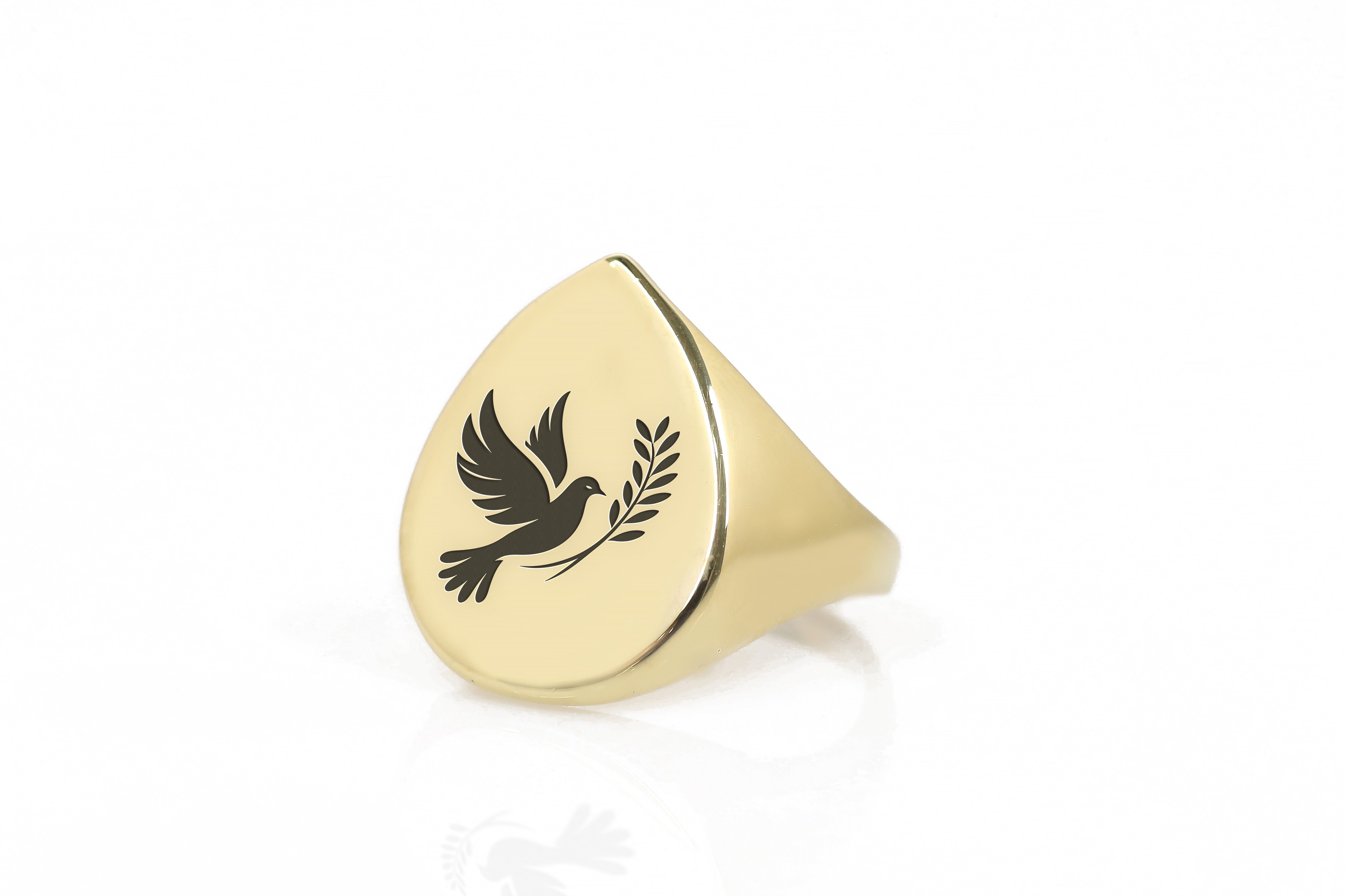 14k Gold Pigeon Ring