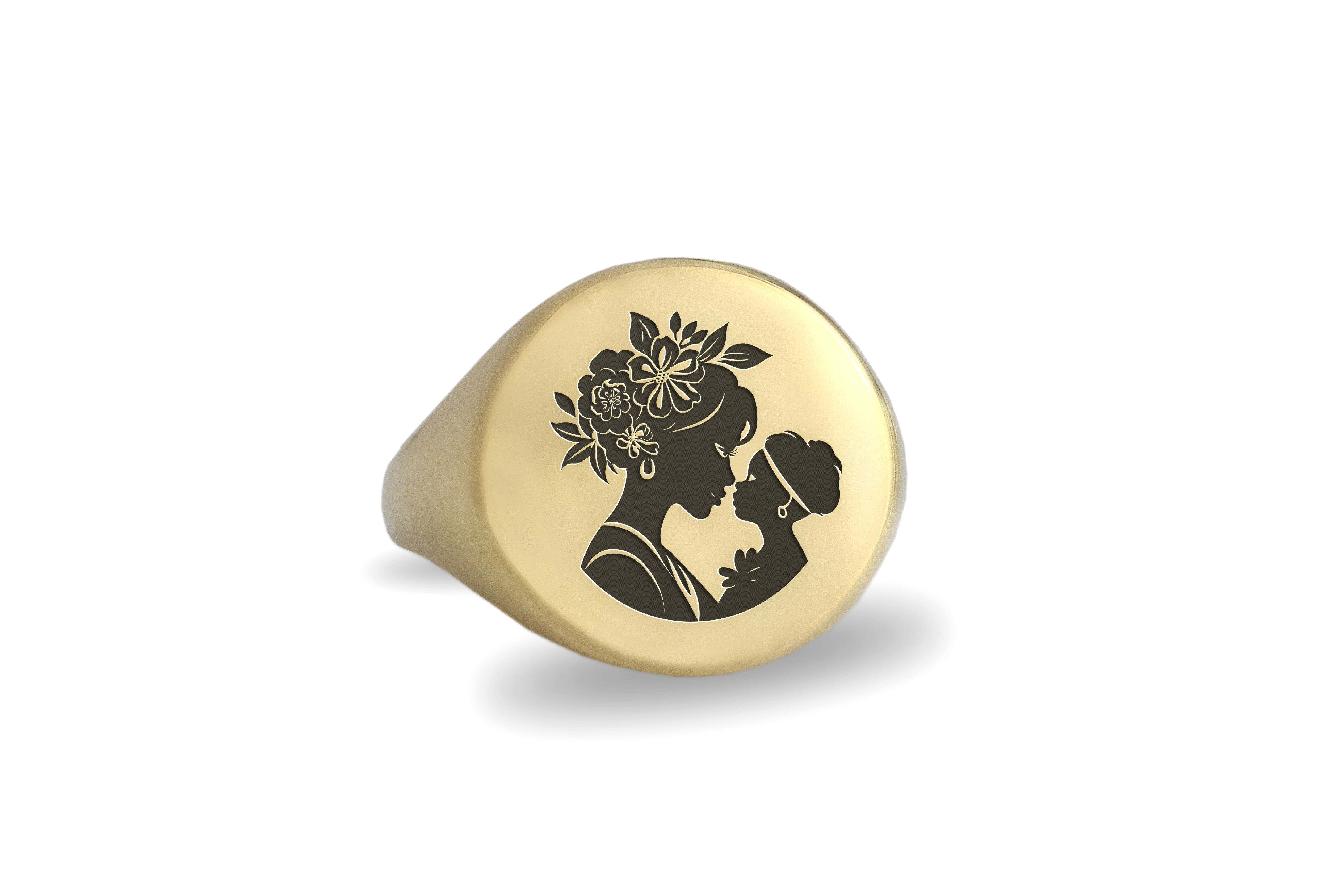 Mother and Daughter Engraved Ring