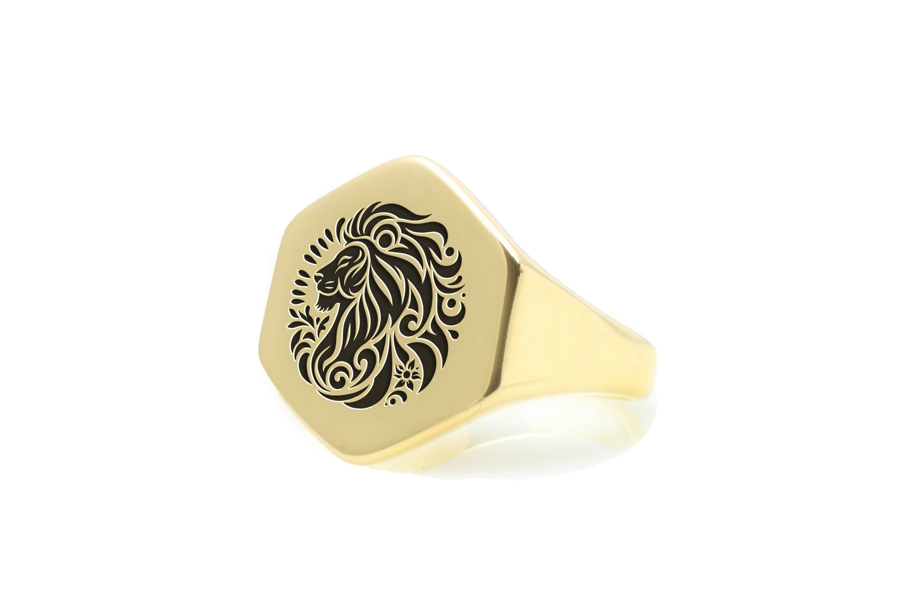 Customized Lion Signet Ring