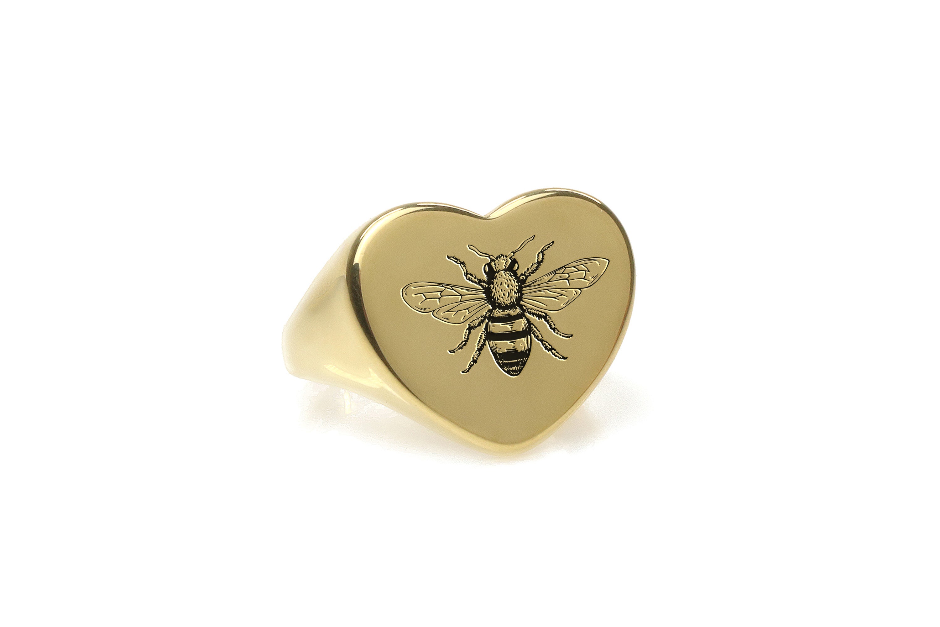 Bee Gold Signet Ring