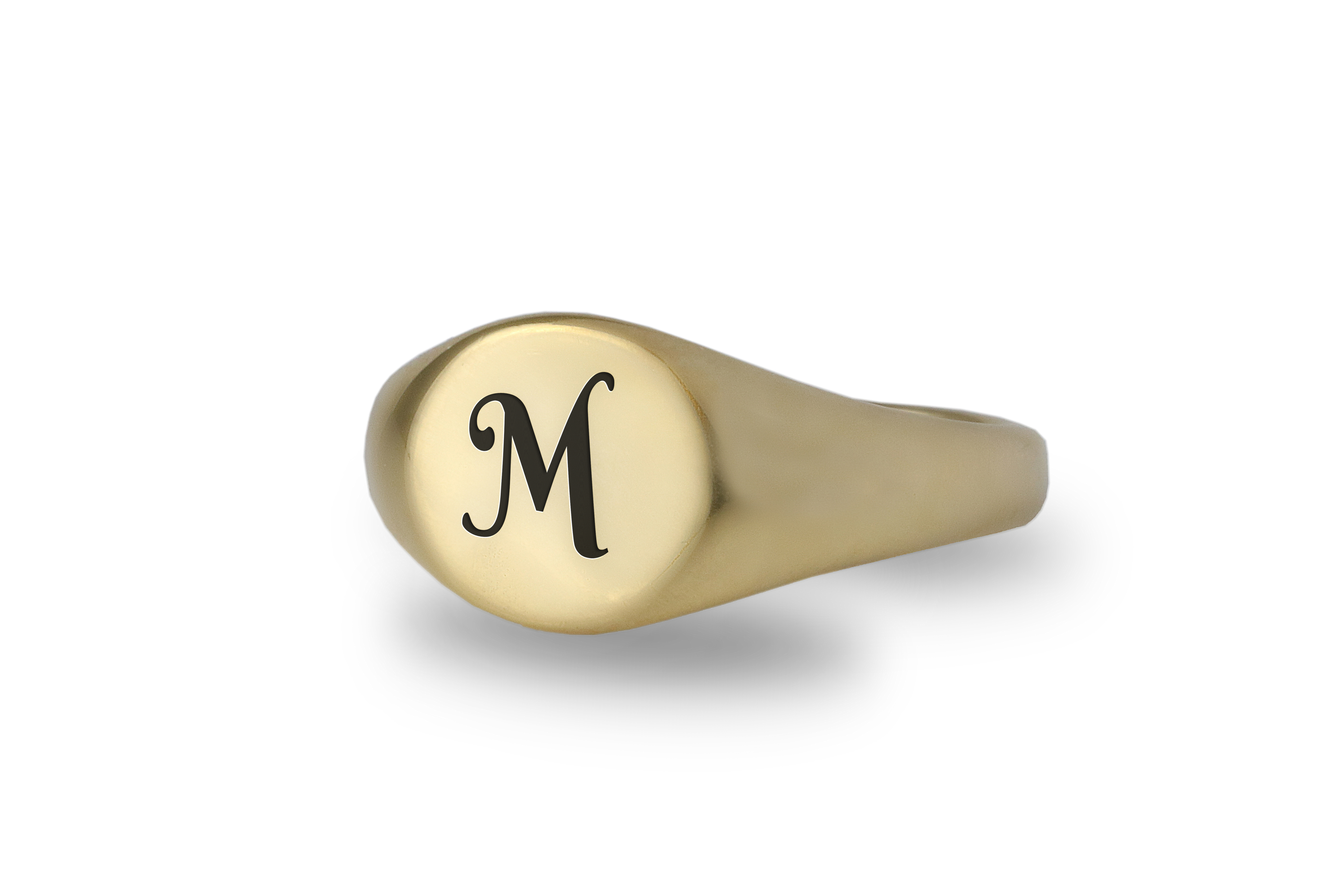 24k Gold Name Initial Ring