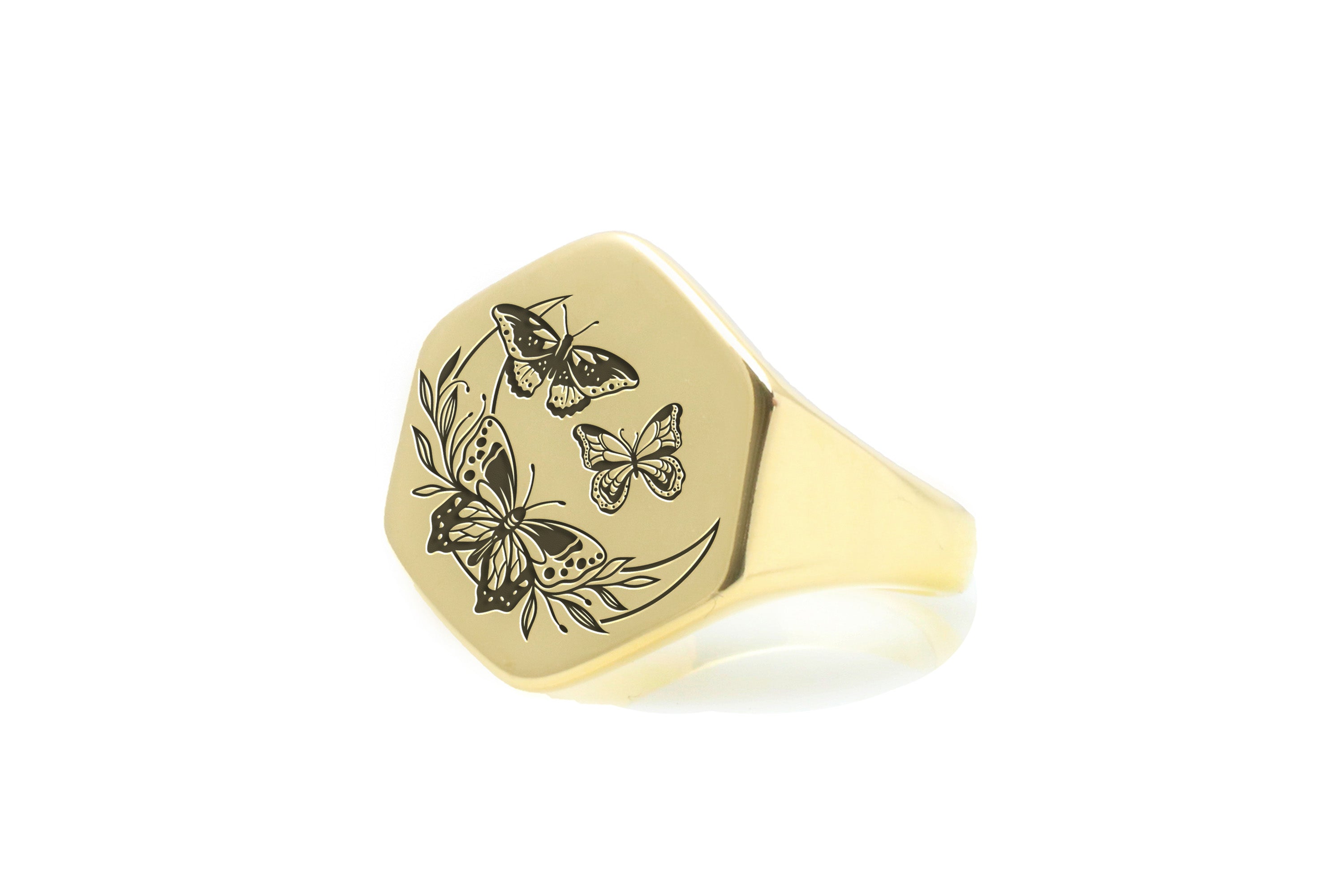 Flowered Butterfly Ring