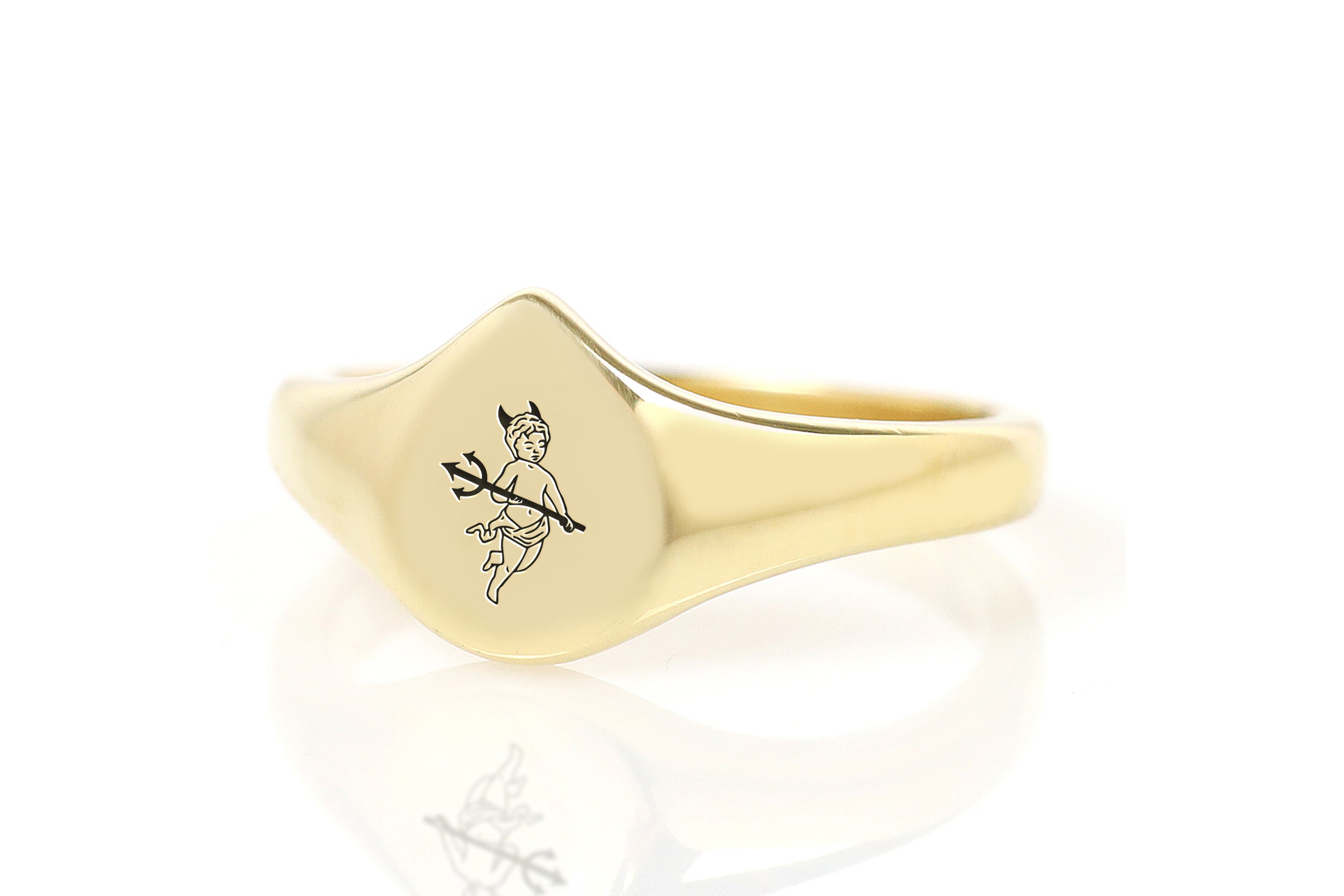 Cupid Gold Signet Ring