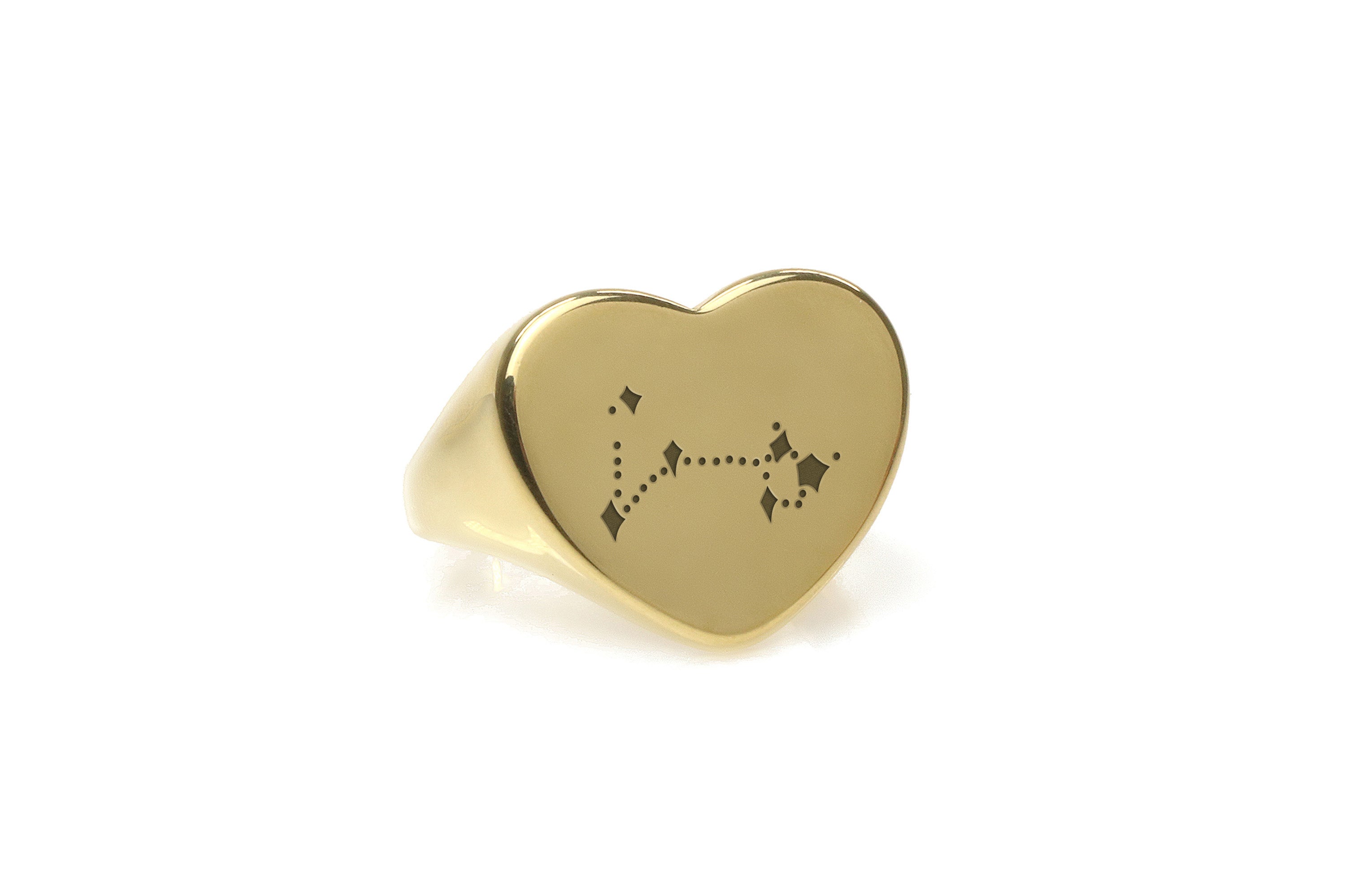 Star Map Heart Shaped Ring