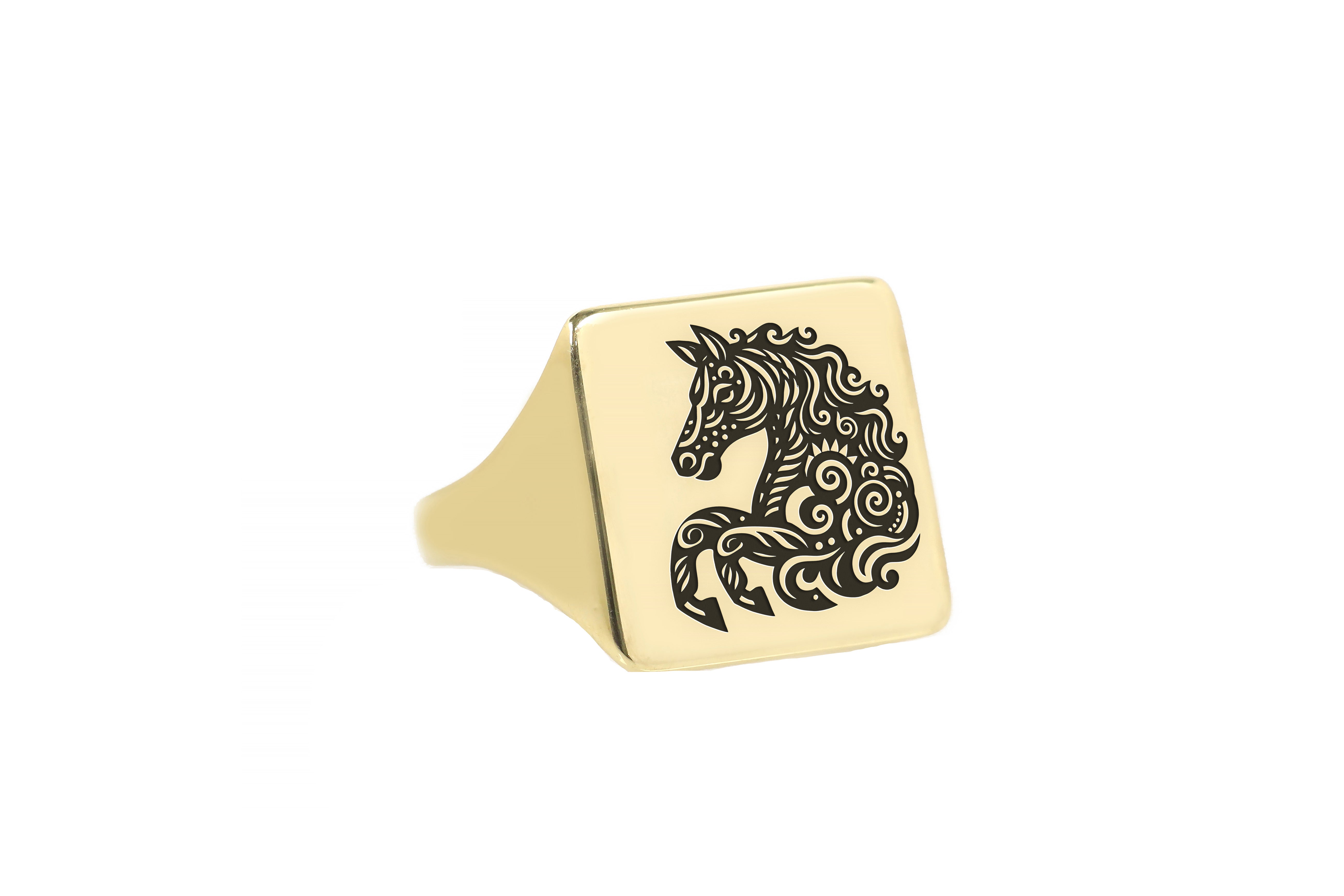 Tribal Horse Signet Ring