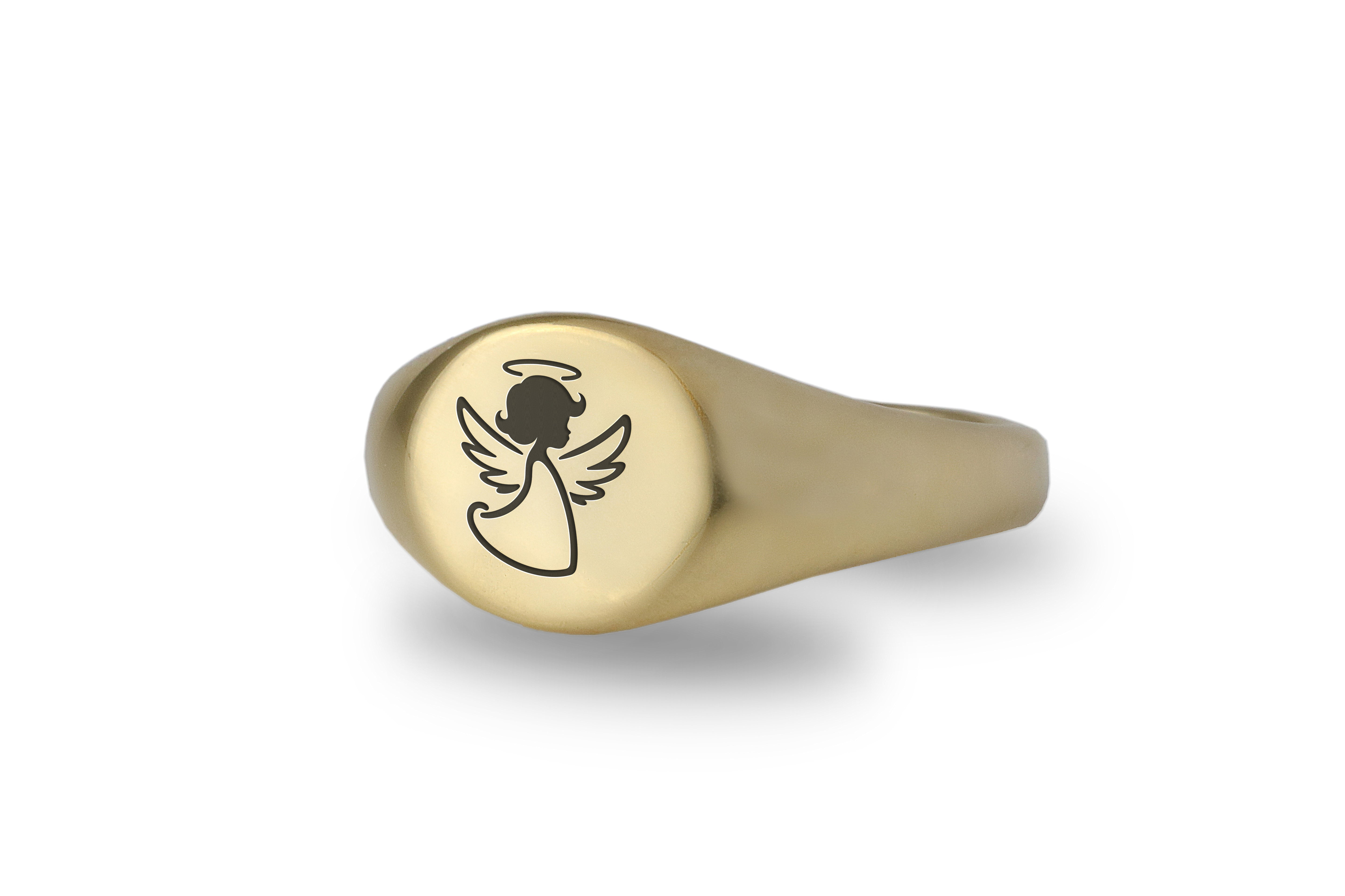 Cute Angel Engraved Ring