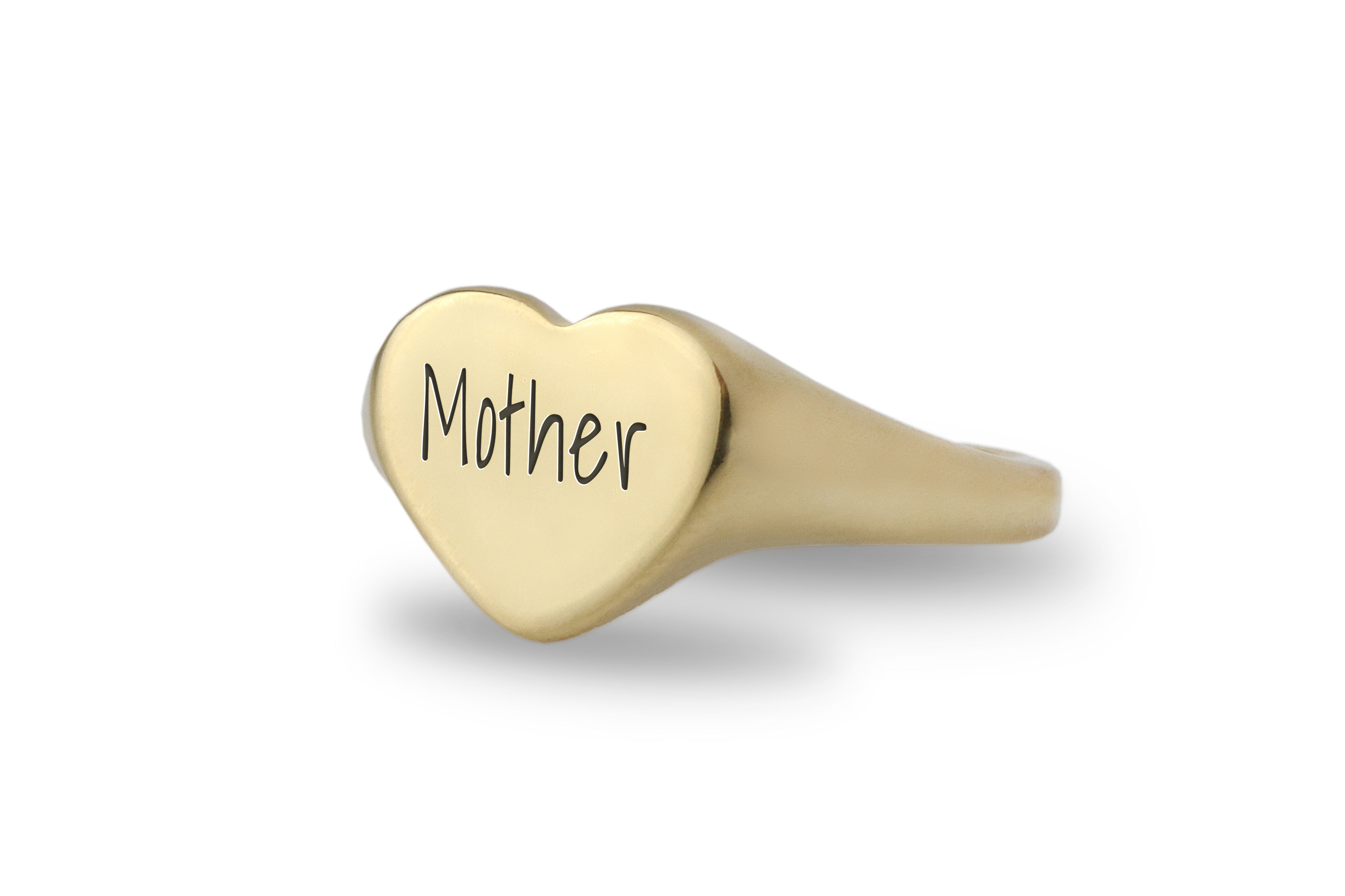 Mother's Day Gold Signet Ring