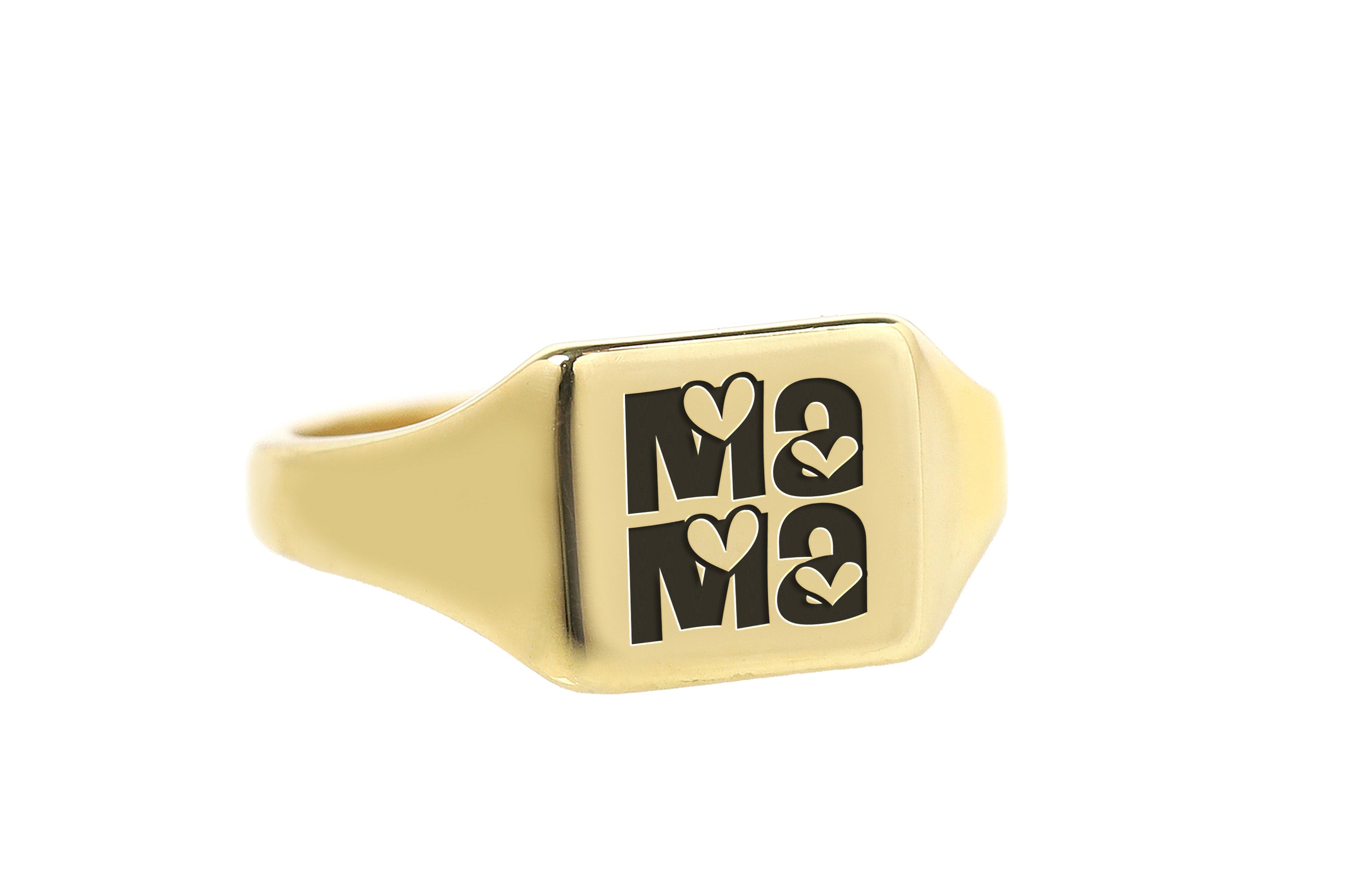 Engraved Mama Signet Ring