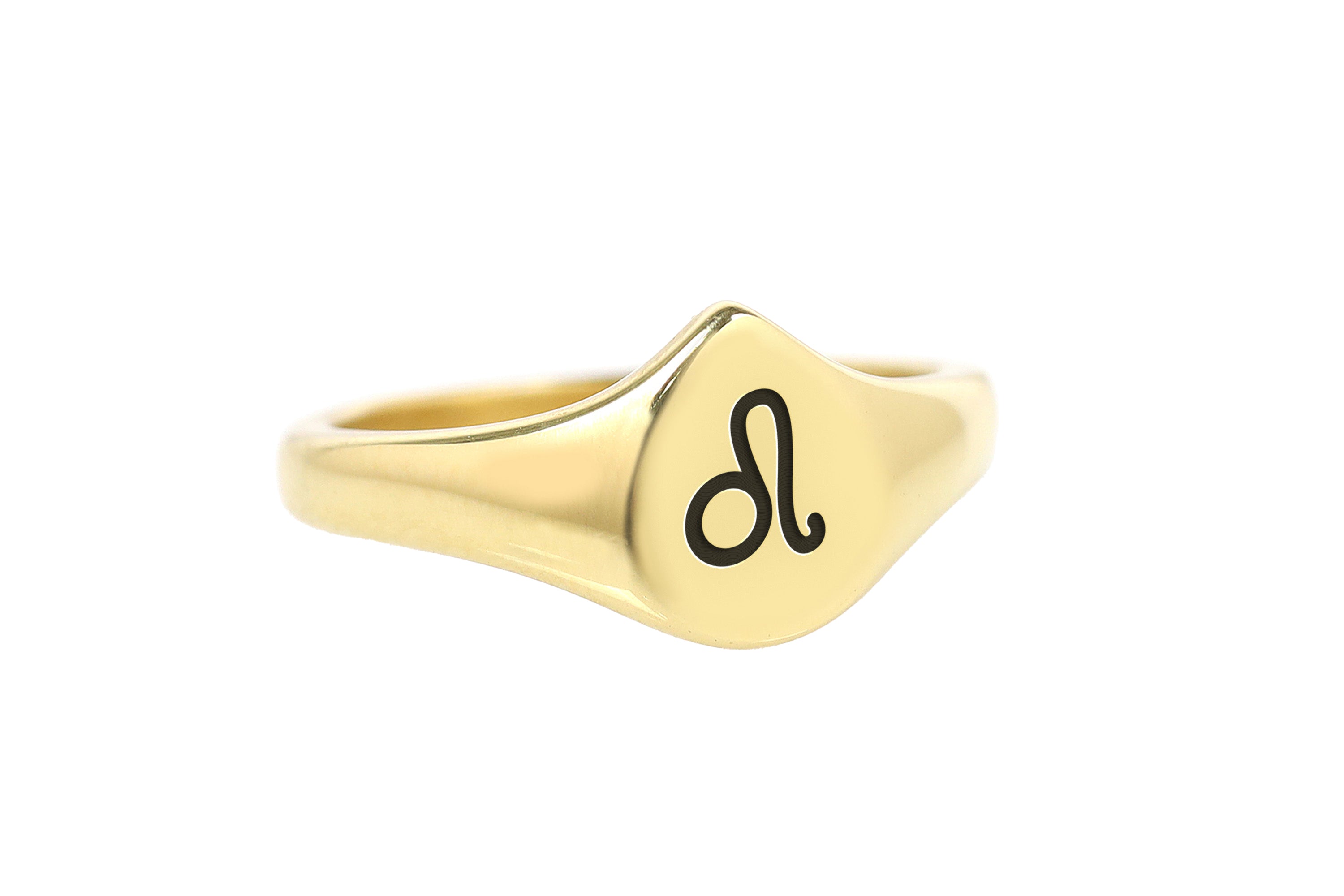 14k Gold Leo Pear Ring