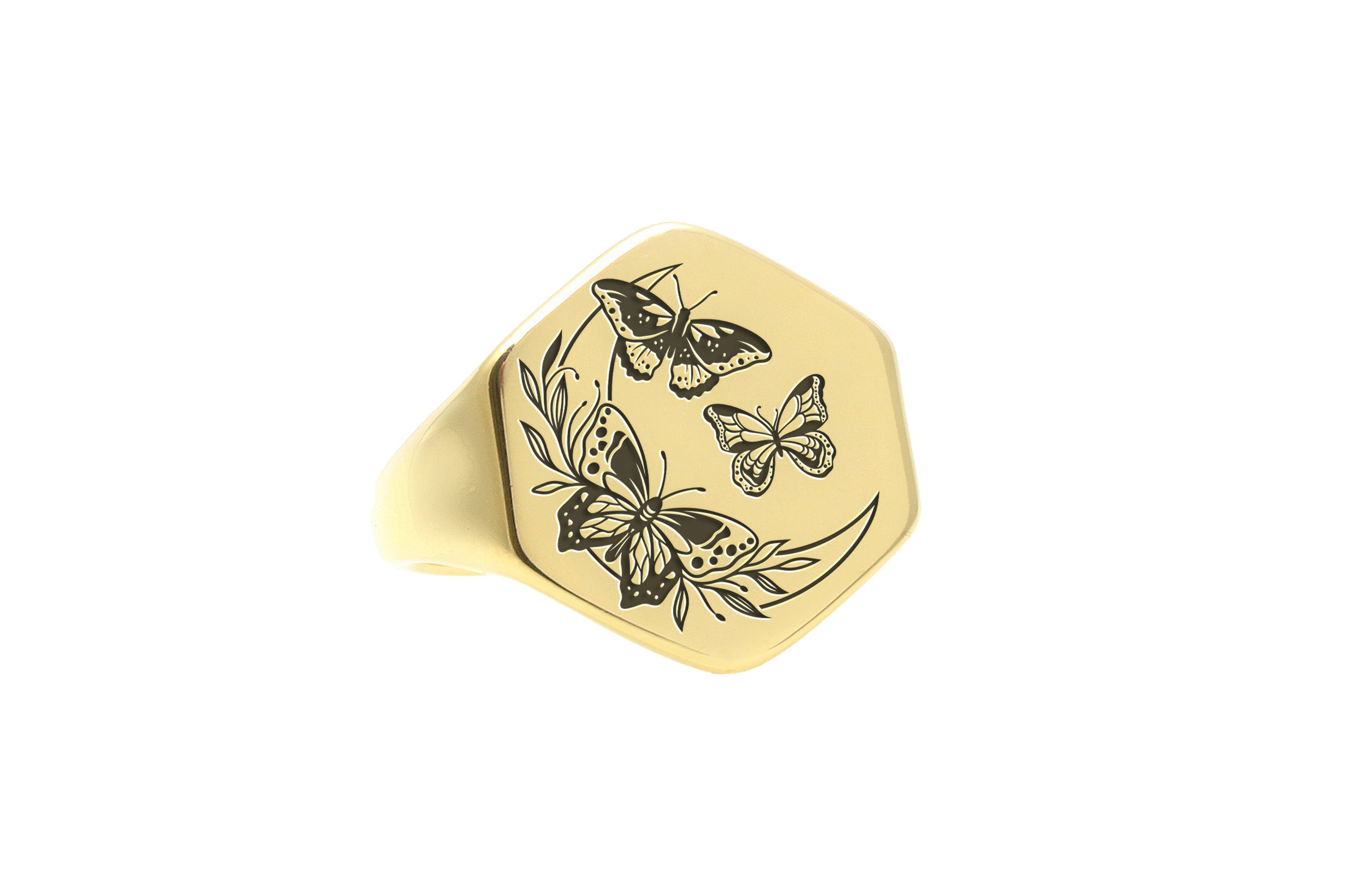 Flowered Butterfly Ring