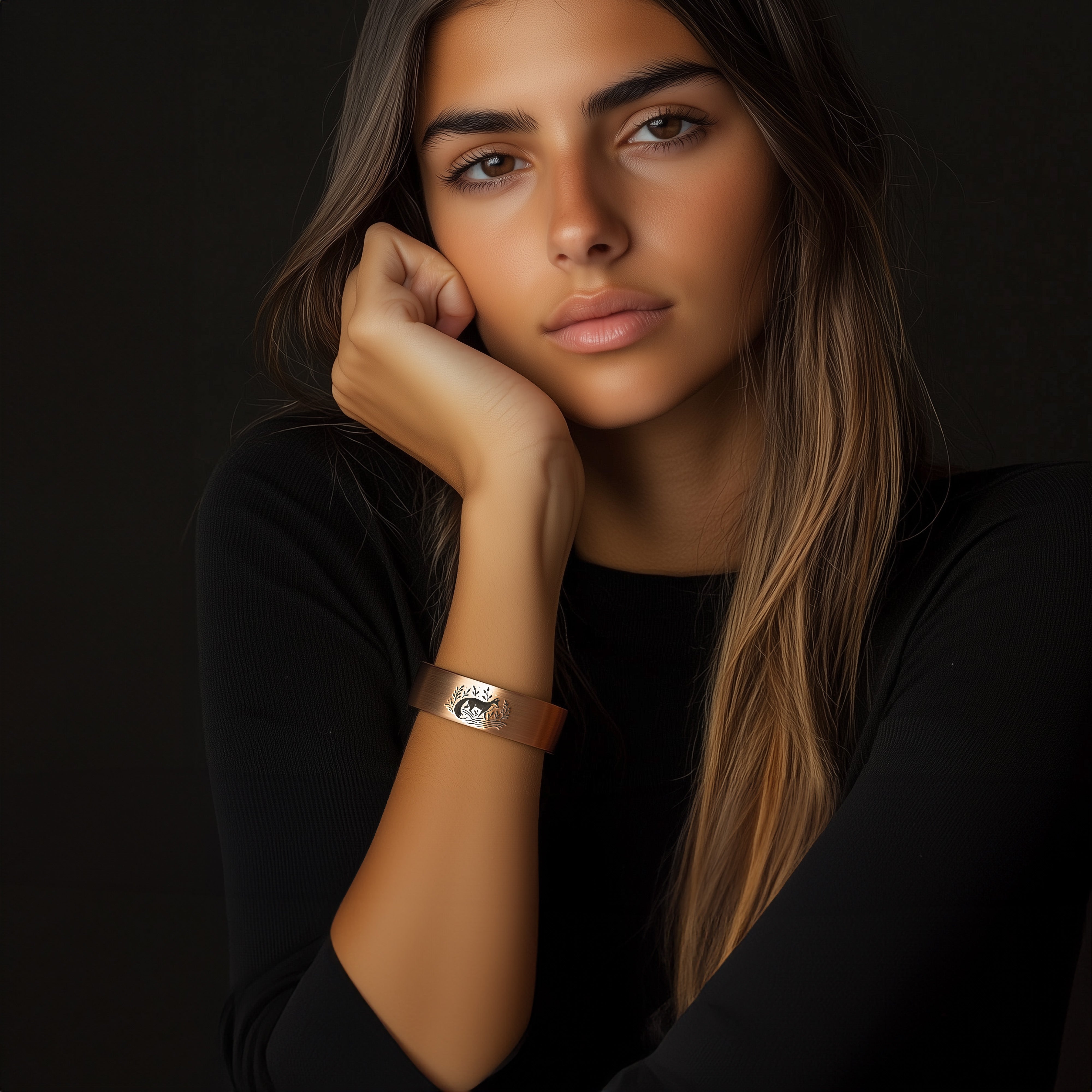 14k Rose Gold Fox Bracelet