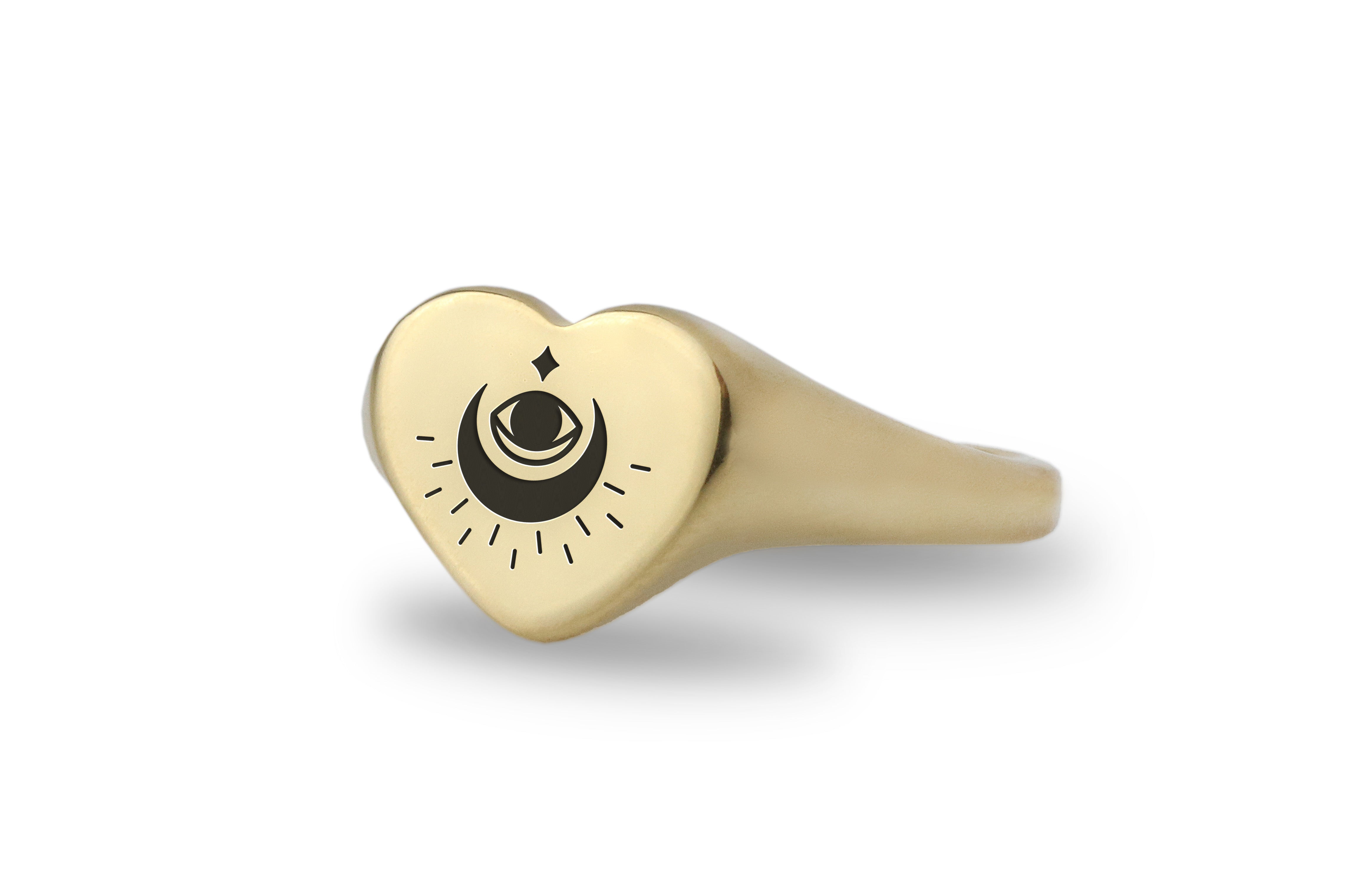 Gothic Third Eye Engraved Ring