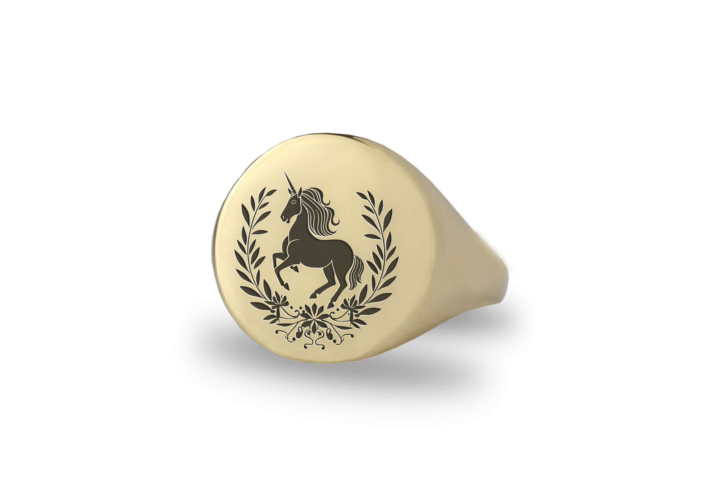 Mystical Unicorn Engraved Ring