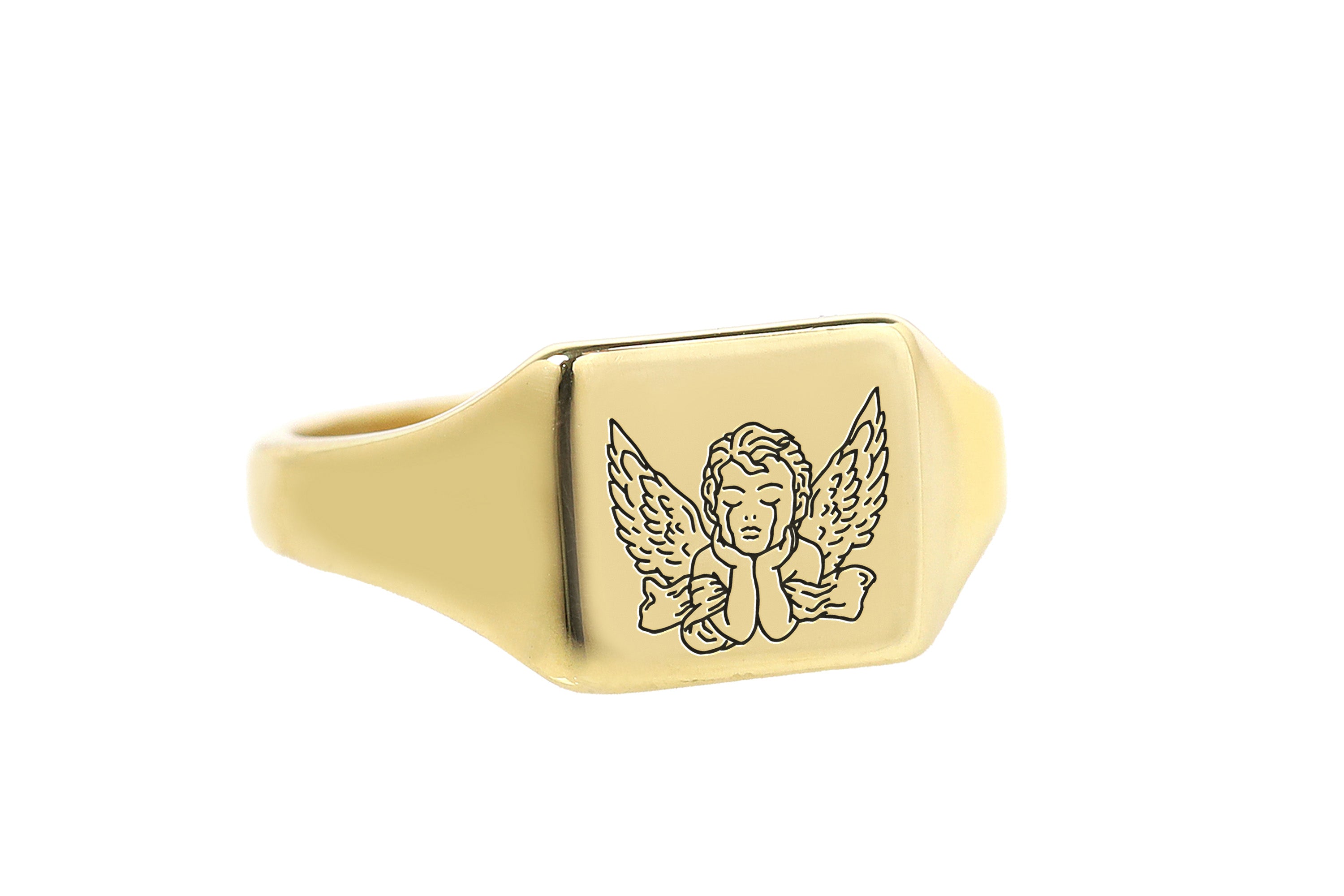 Engraved Cute Cupid Ring