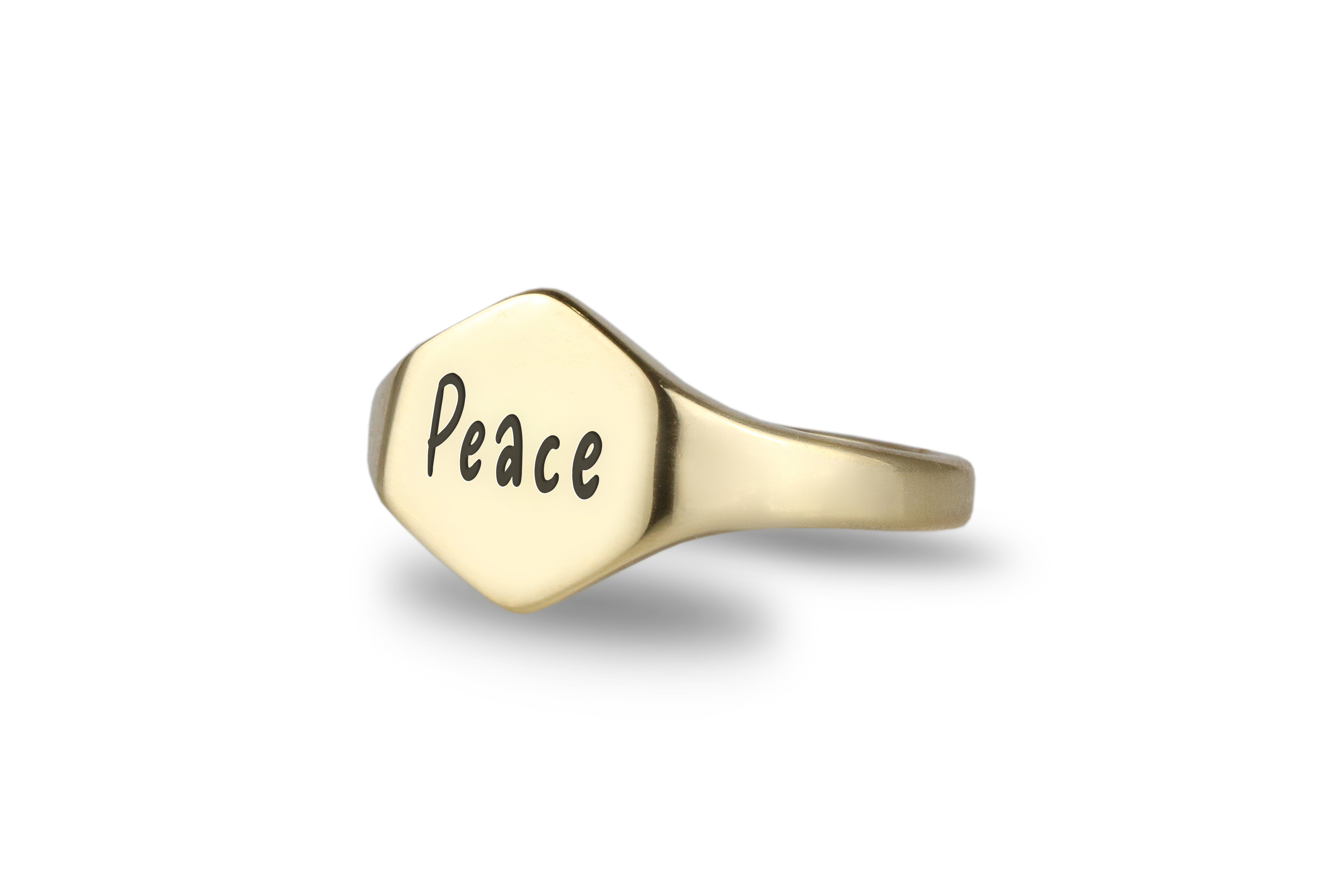 Custom Text Signet Ring