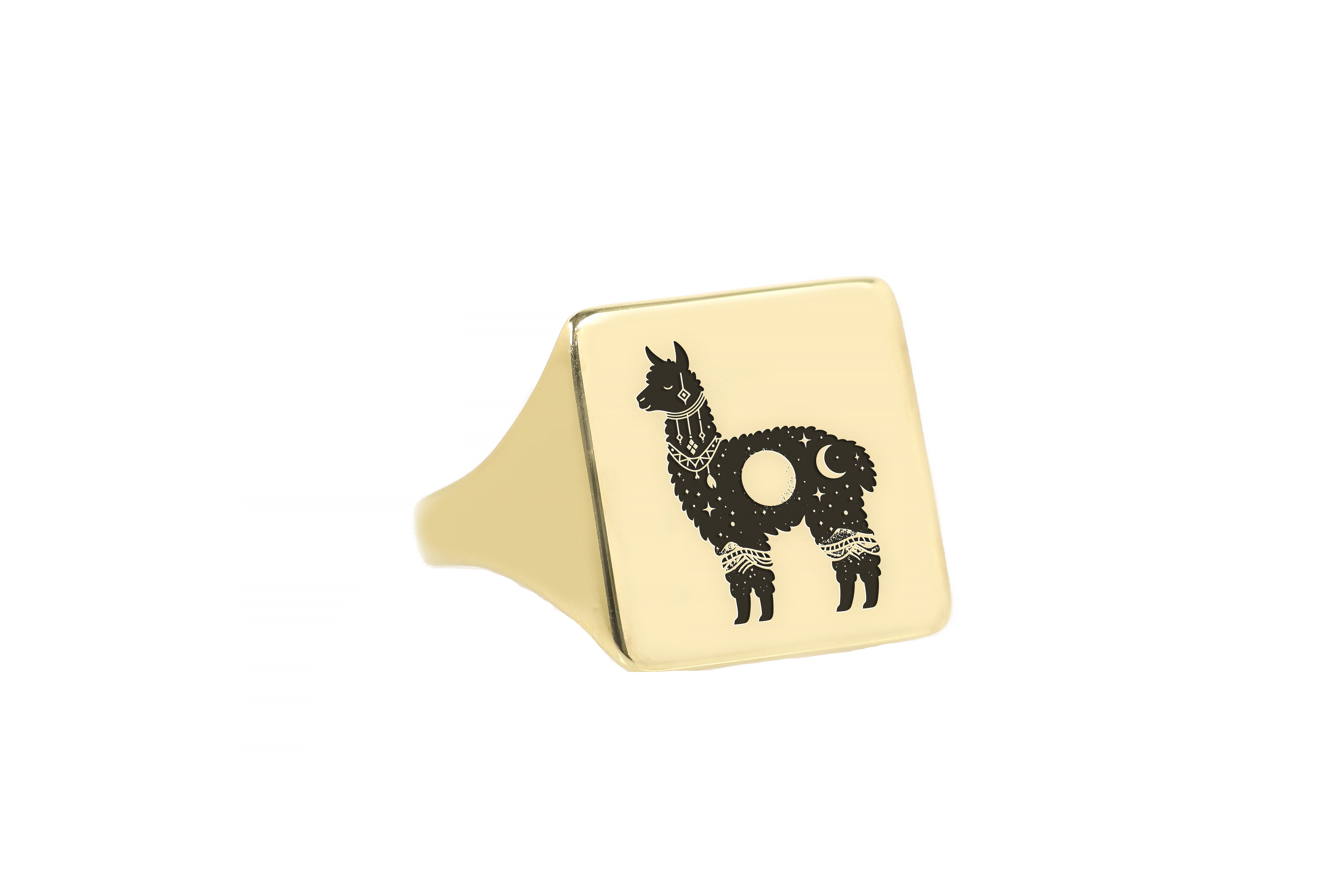 Custom Alpaca Signet Ring