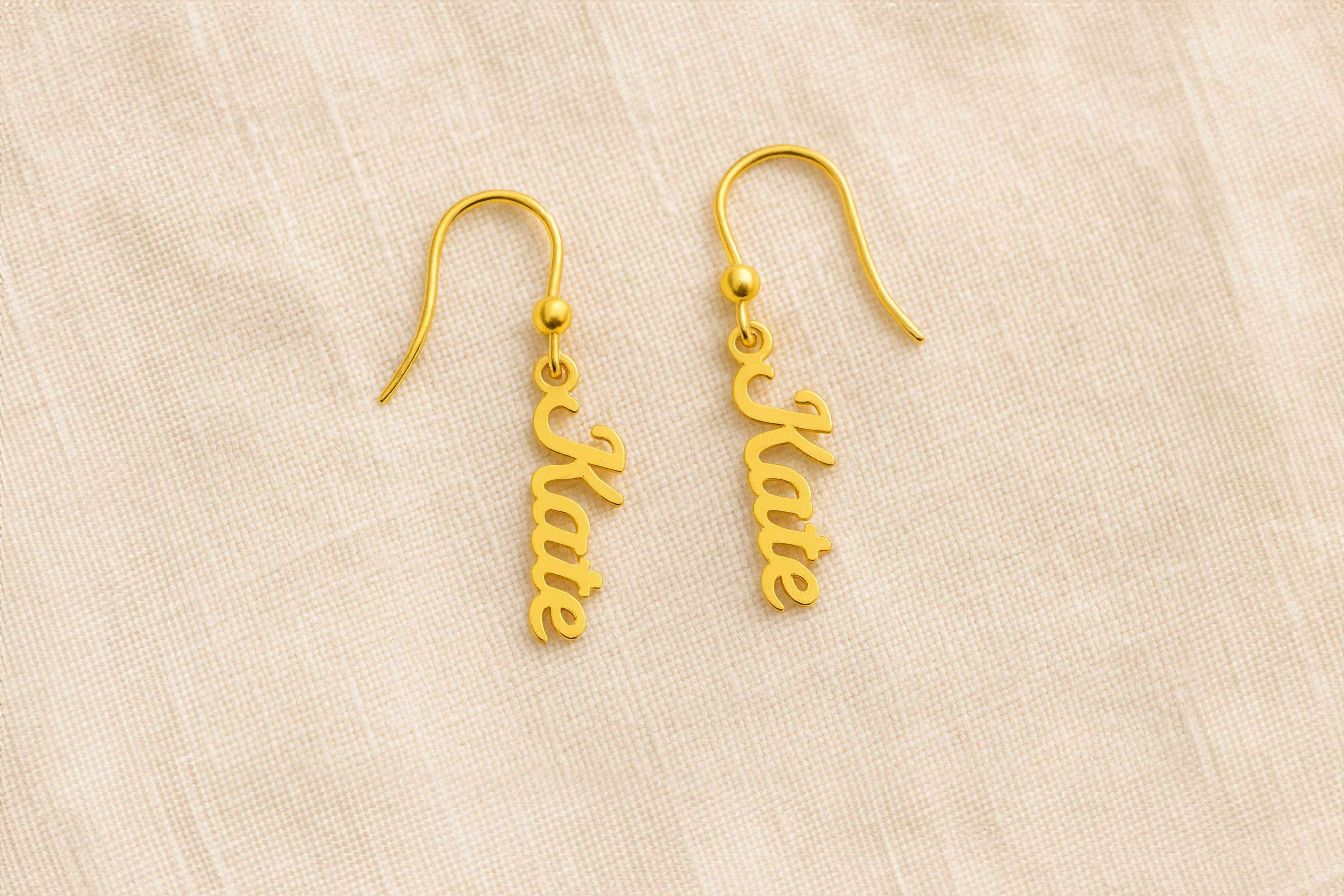 Custom Gold Dangle Earrings