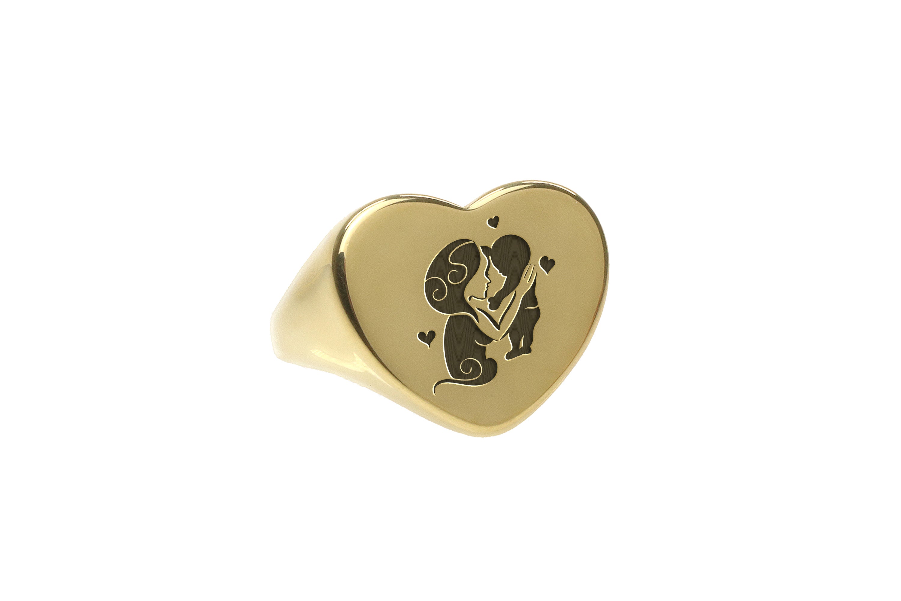 Gold Mother And Baby Ring