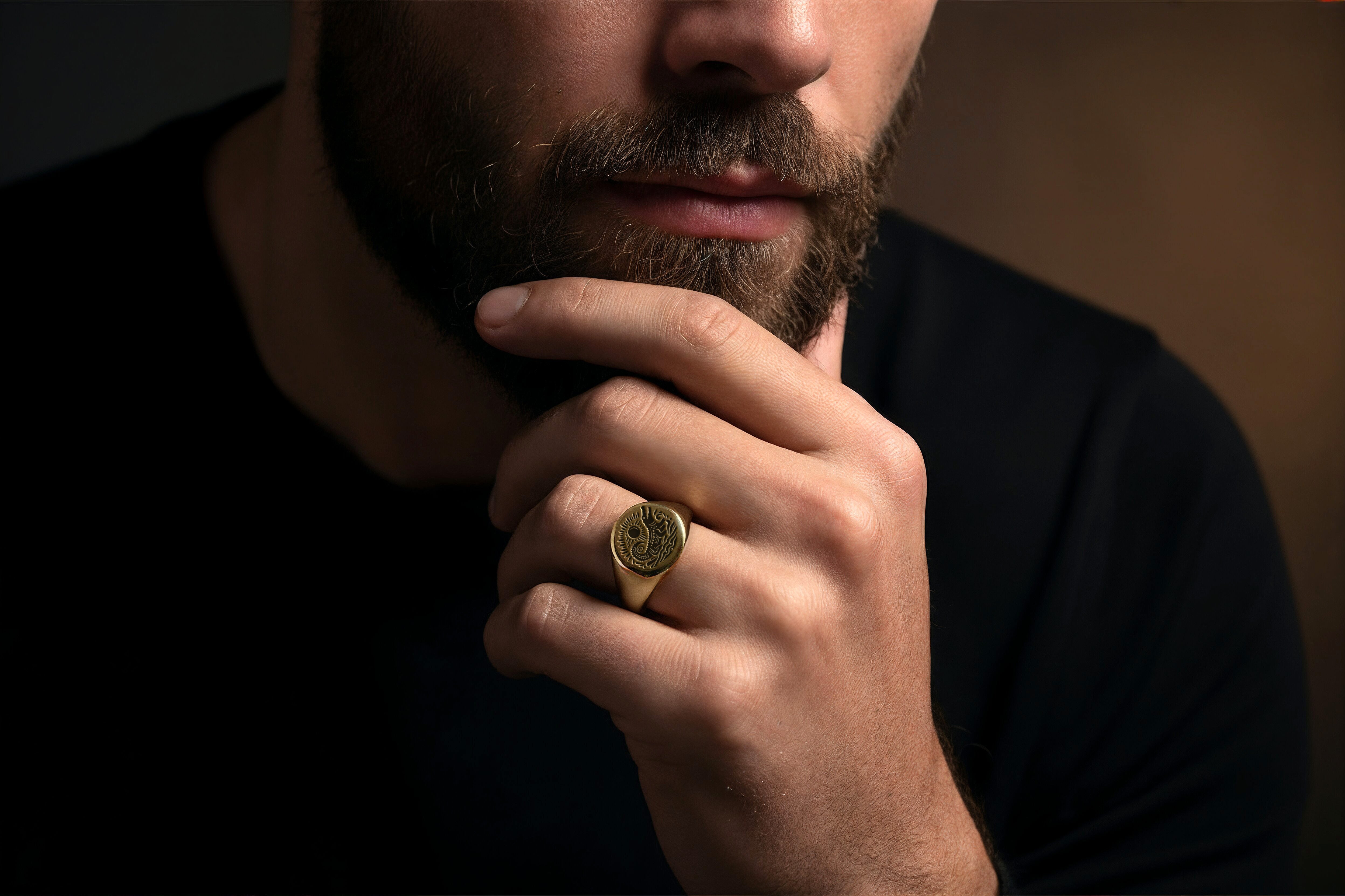 Engraved Alligator Ring