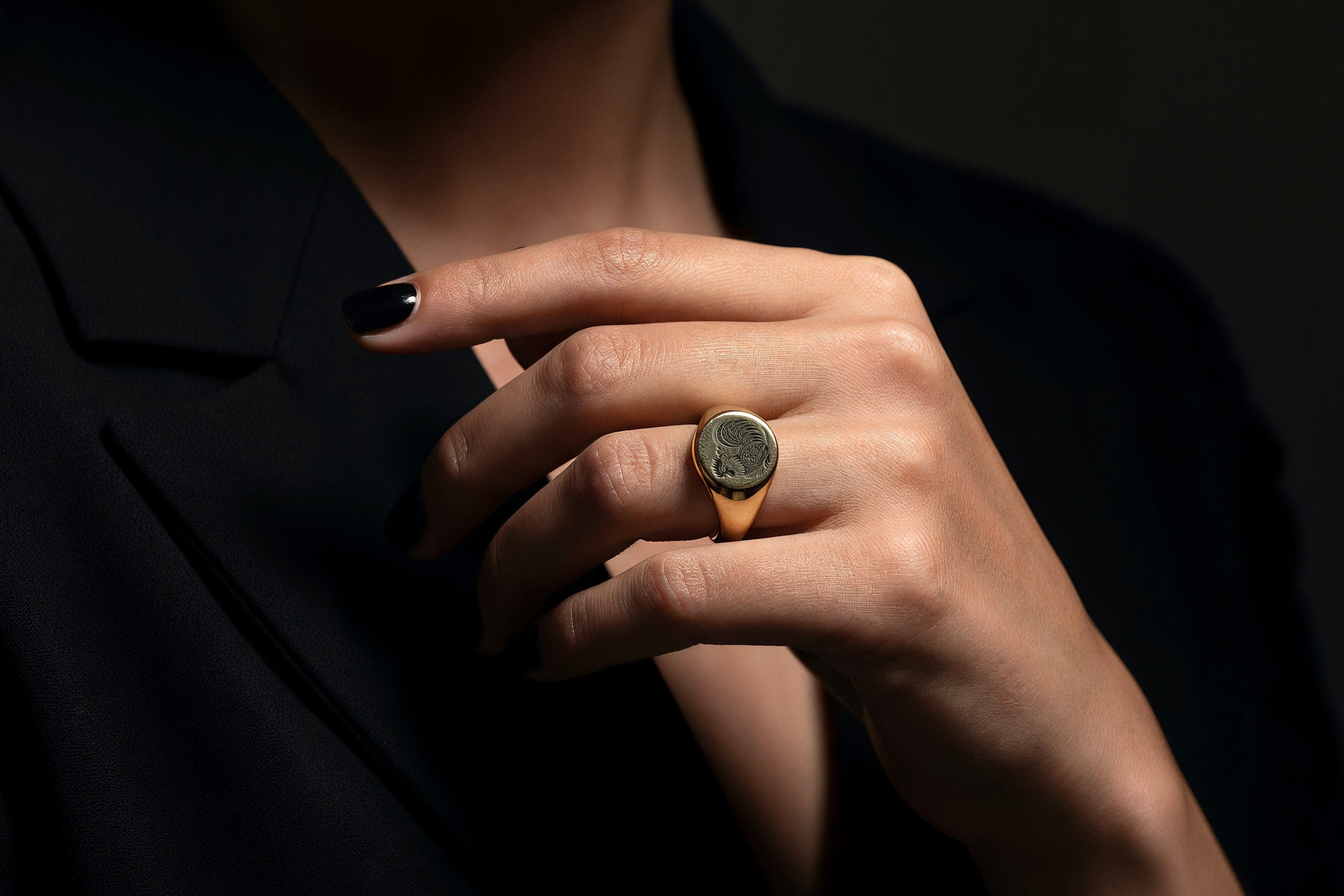 14k Gold Chicken Ring