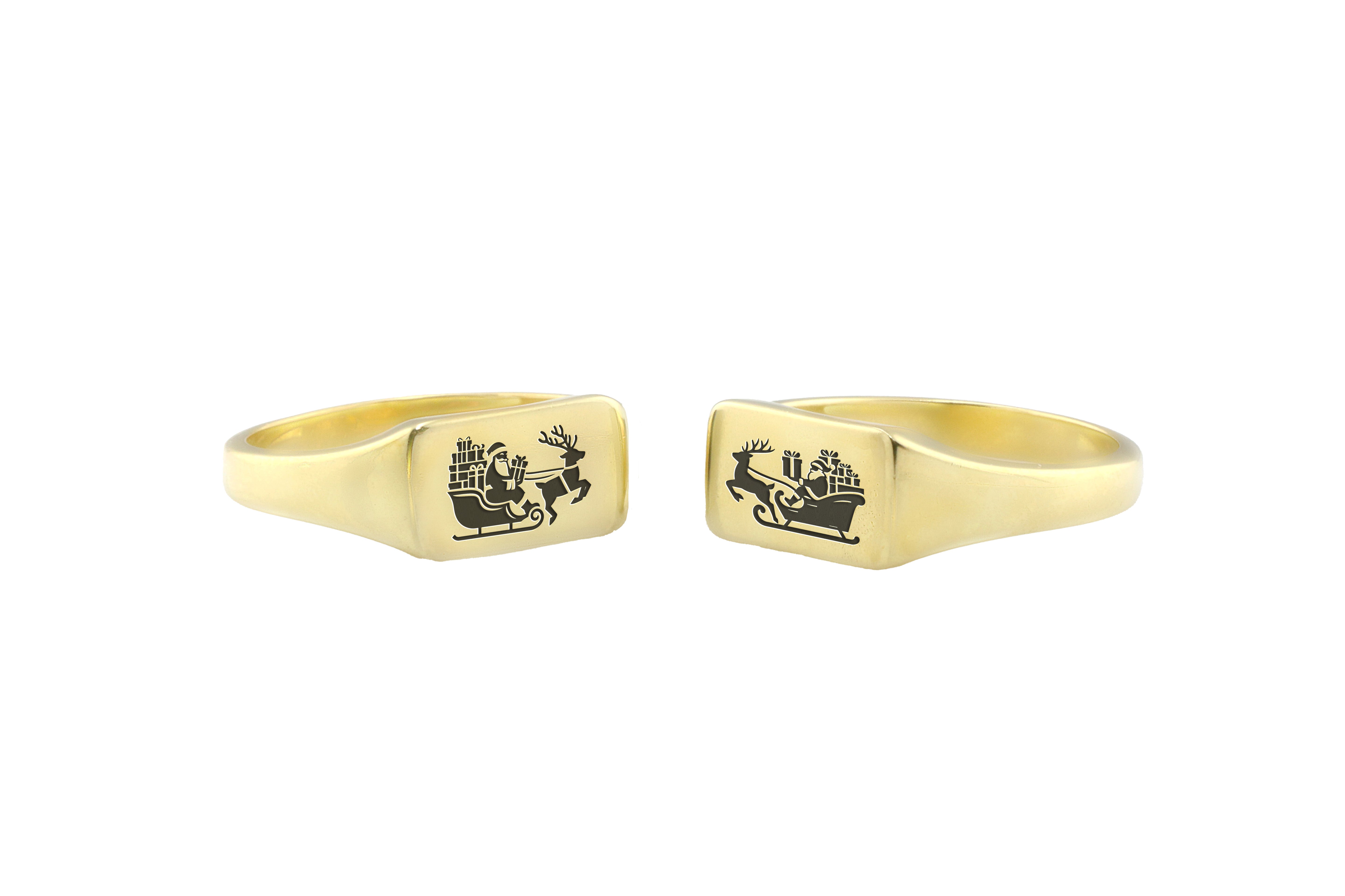 14k Gold Santa Claus Ring