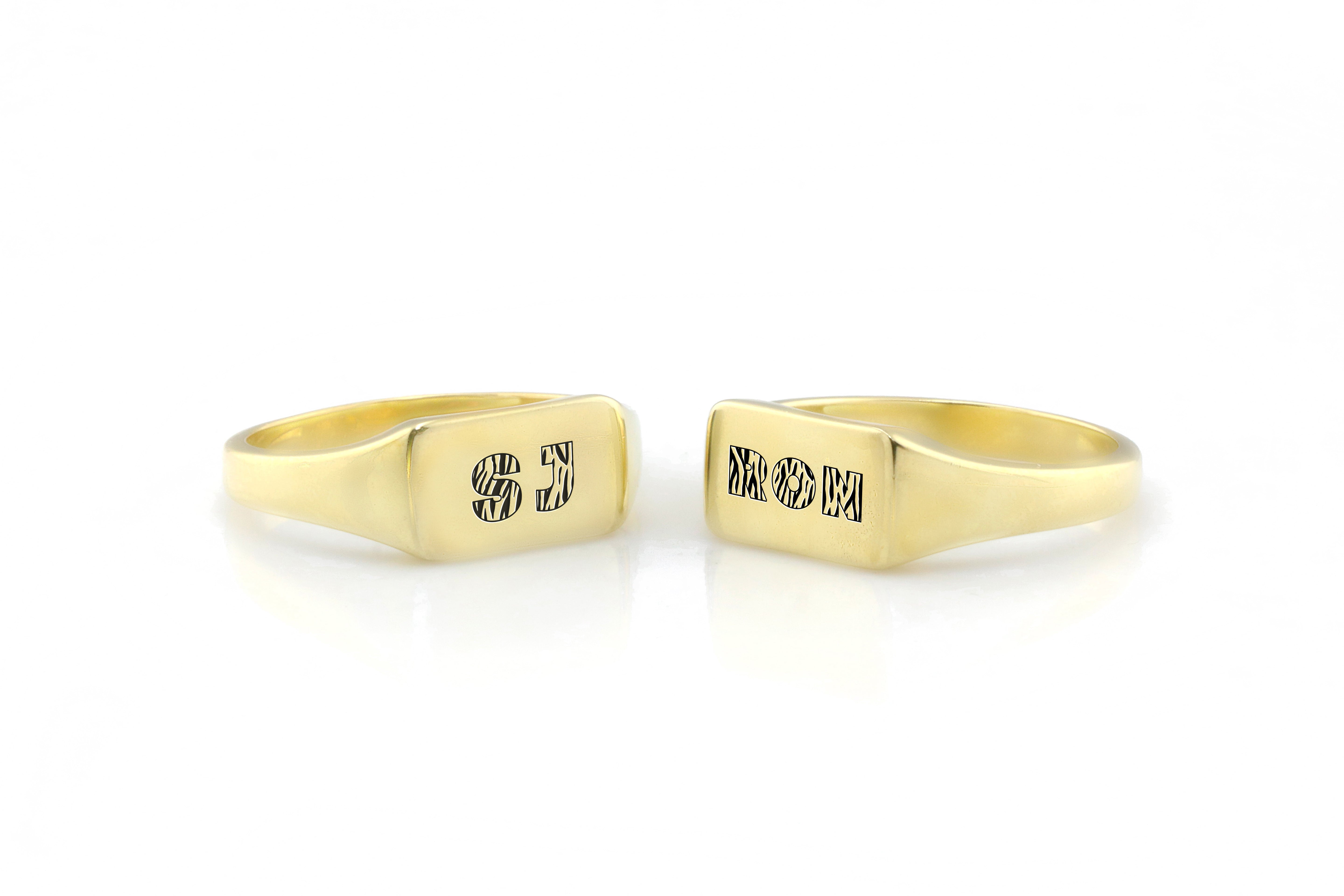 Personalized Couples Initials Ring