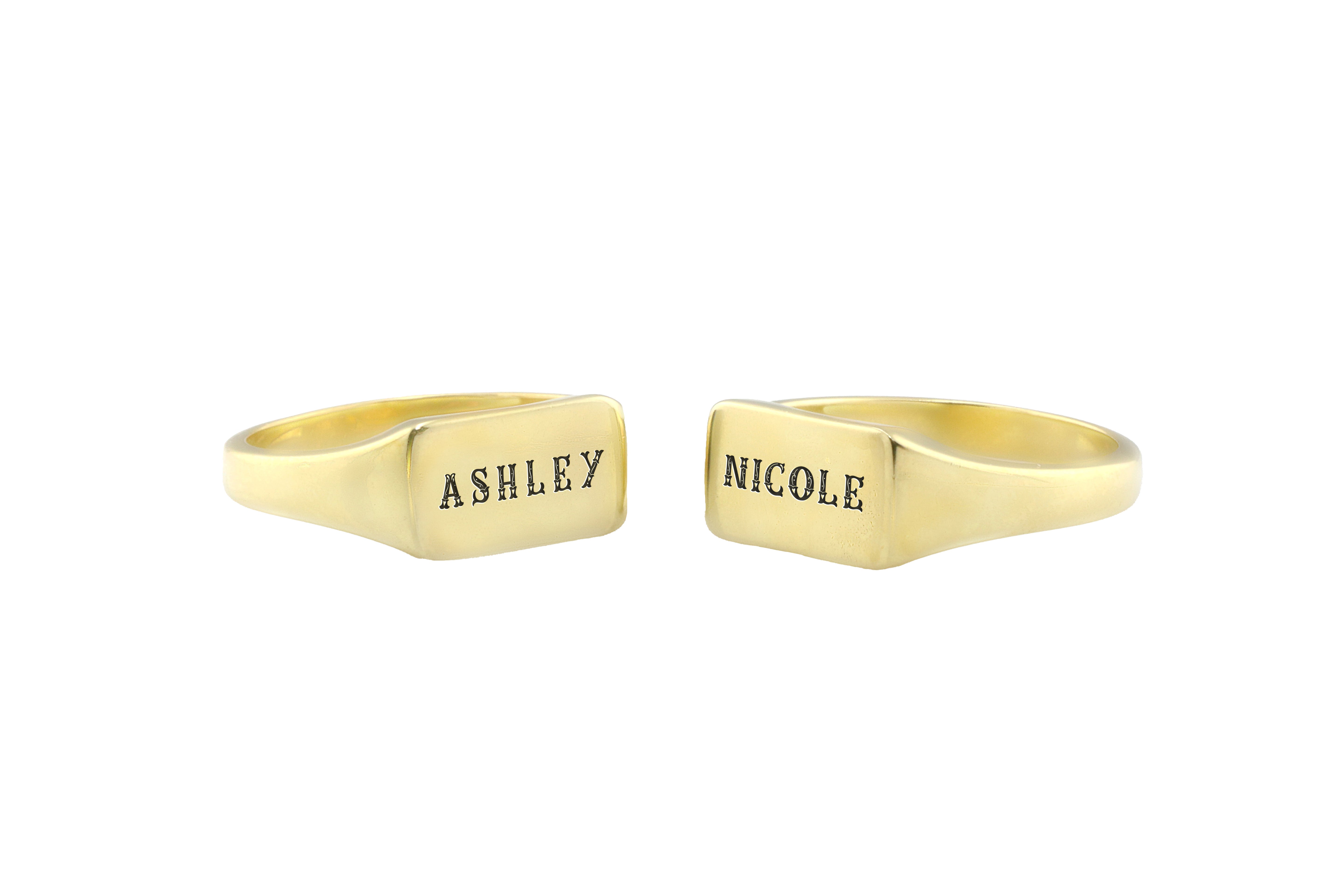 Personalized Poker Letters Ring