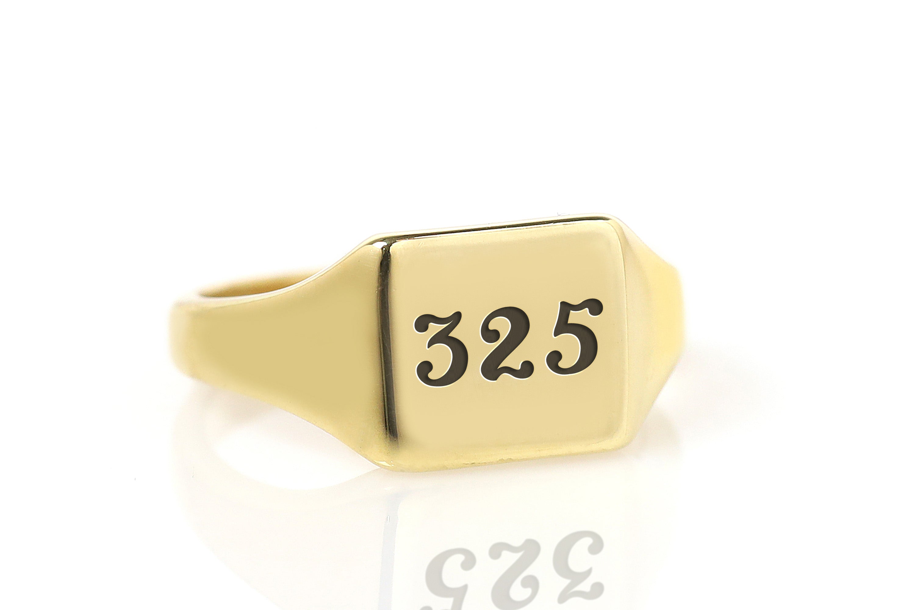 14k Gold Numeral Signet Ring
