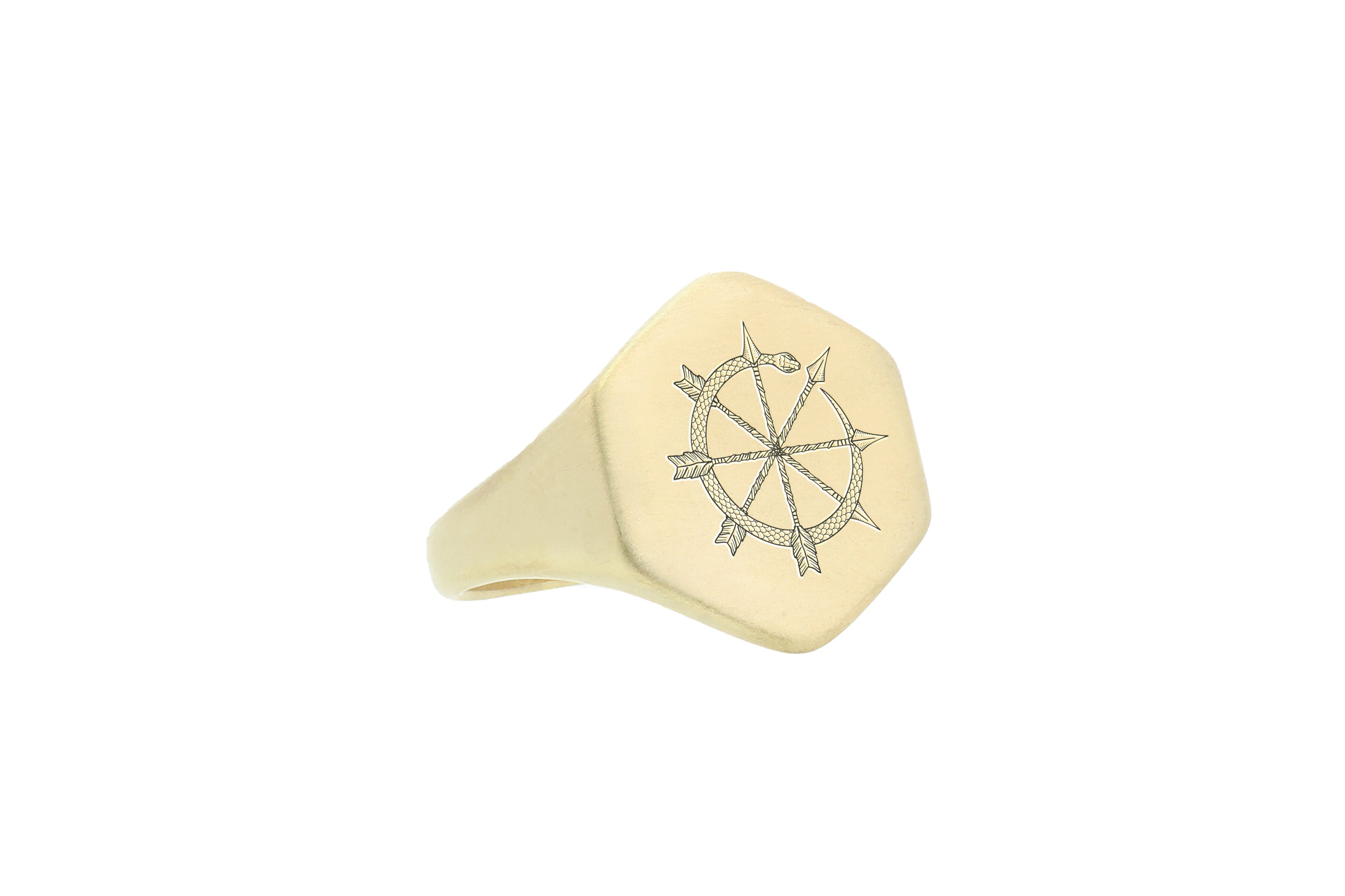Serpent Arrow Signet Ring