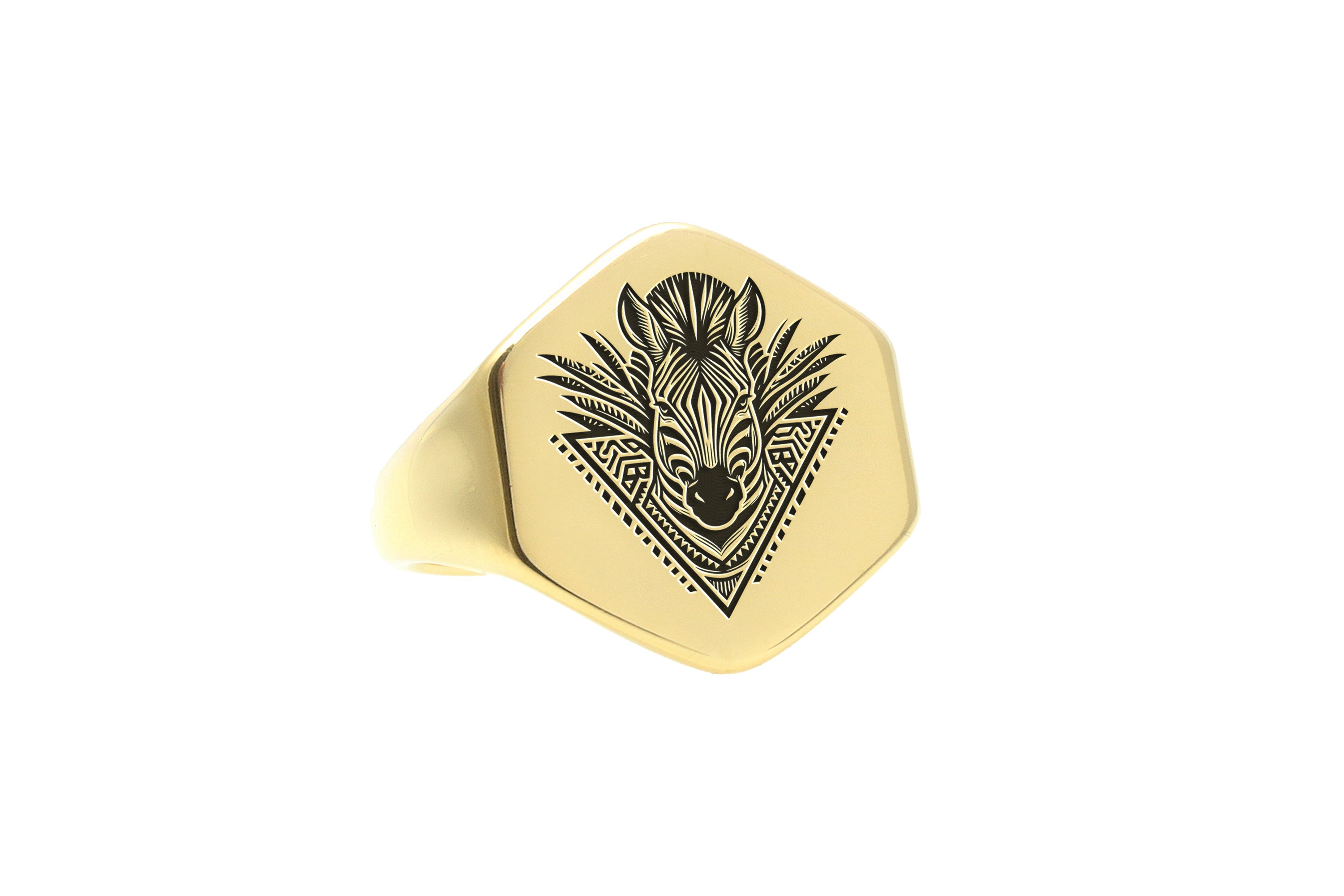 Custom Zebra Signet Ring
