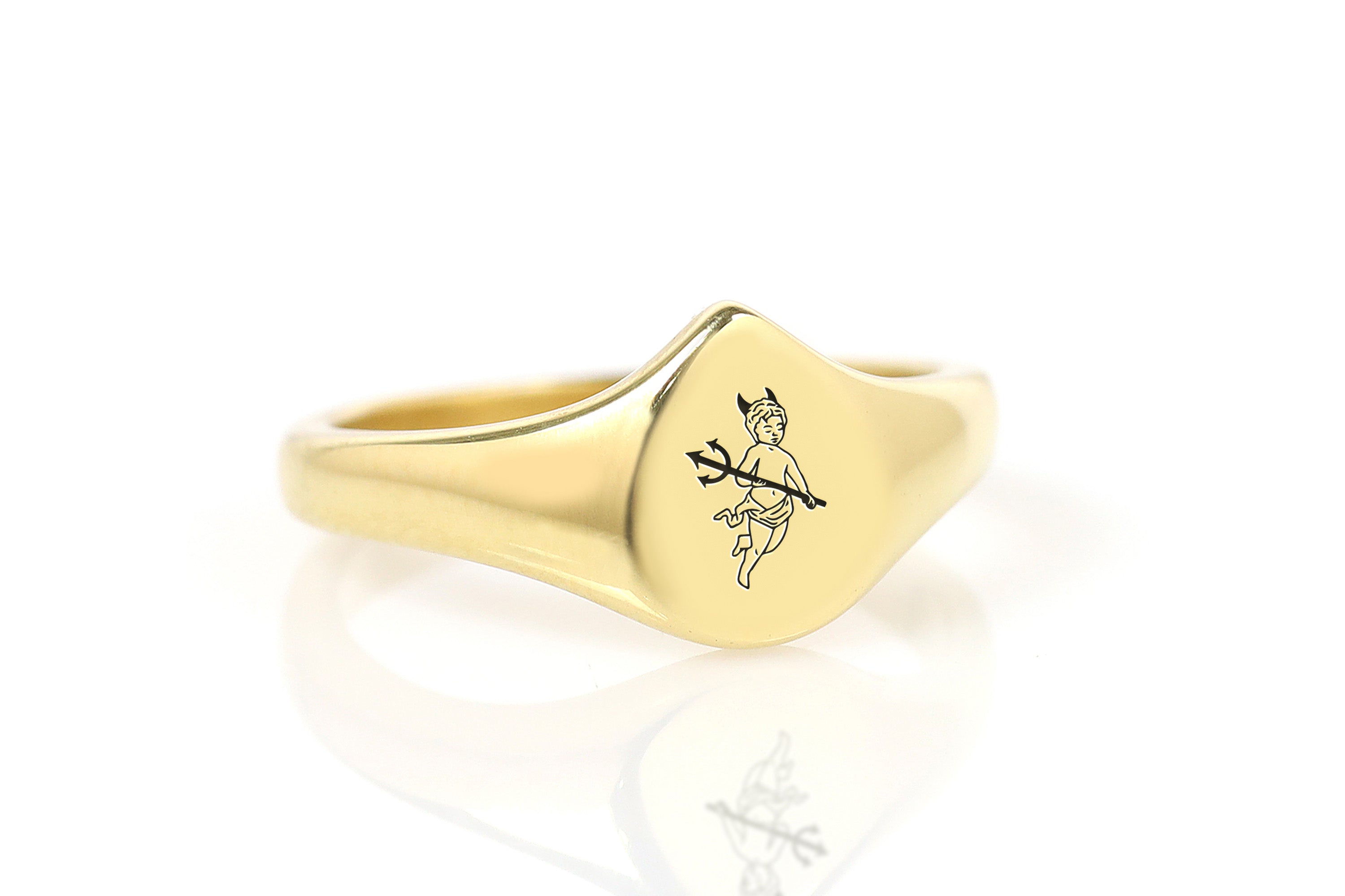Cupid Gold Signet Ring