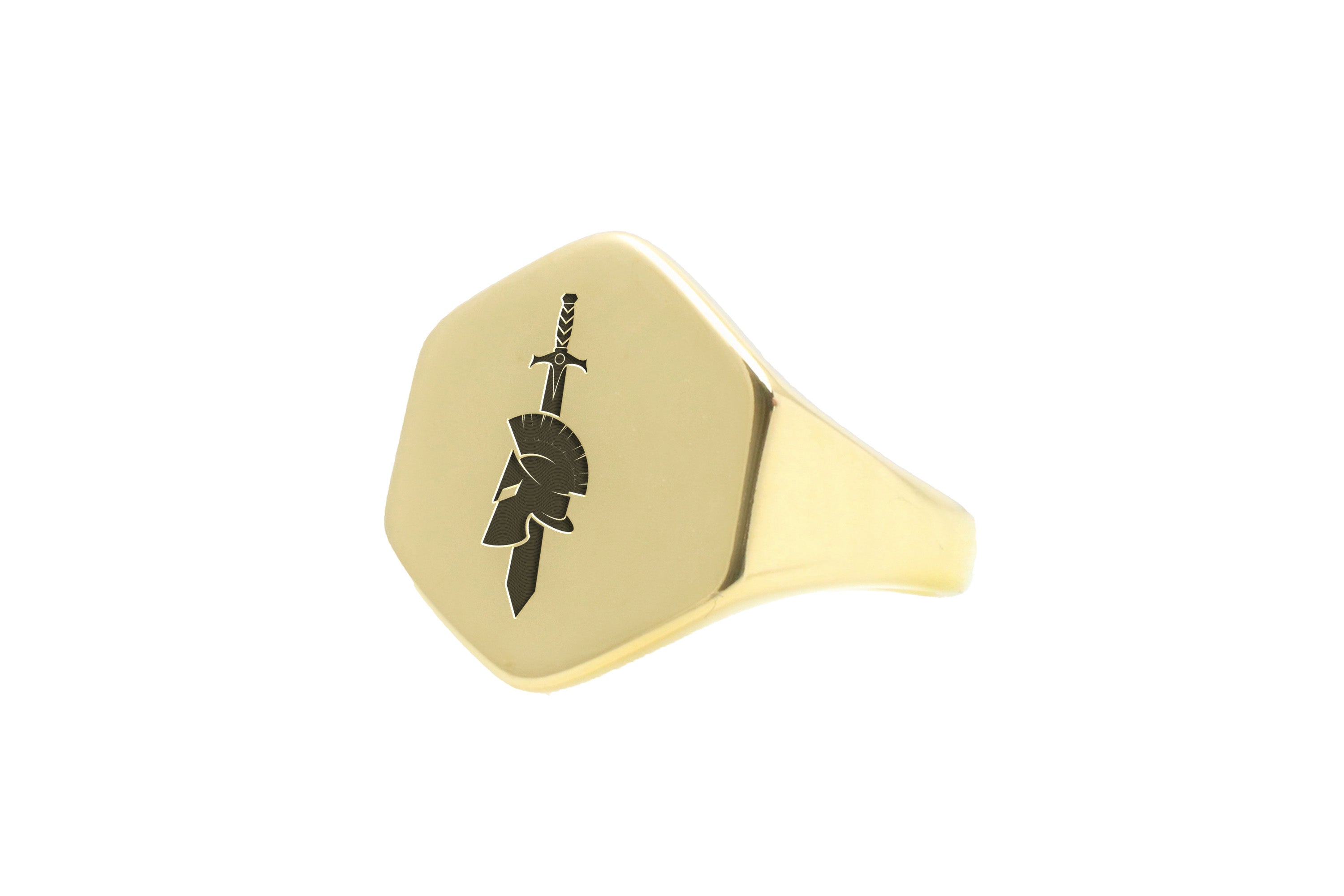 Engraved Gladiator Signet Ring