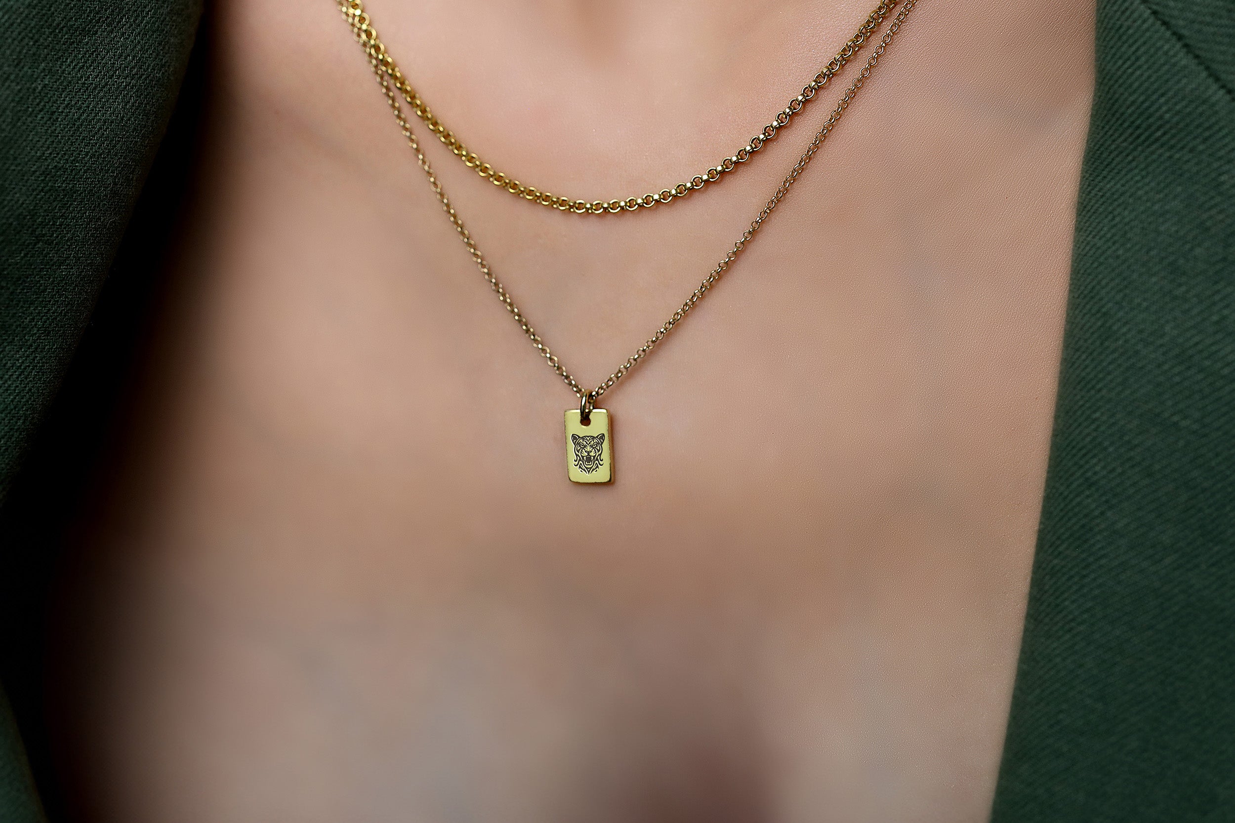 Tribal Jaguar Gold Necklace