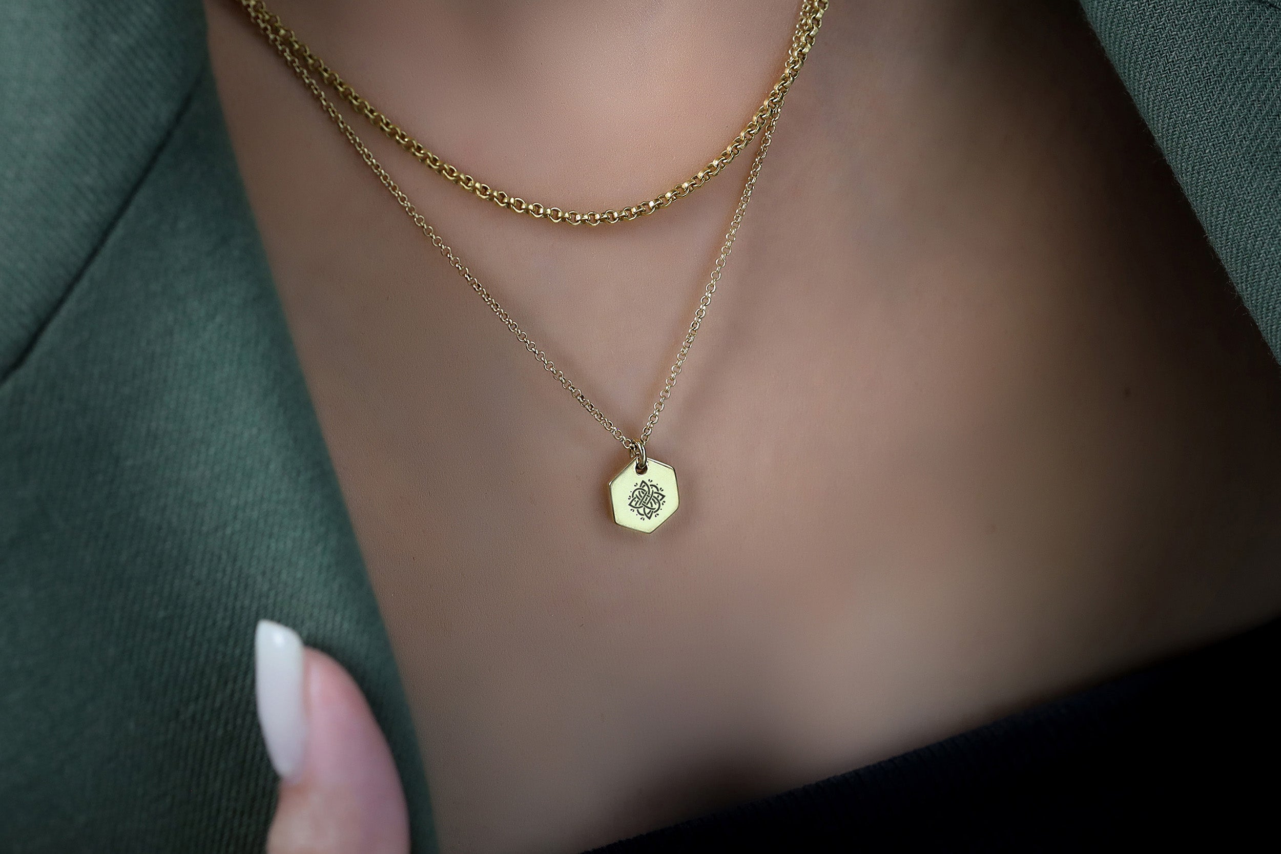 Floral Celtic Pendant Necklace