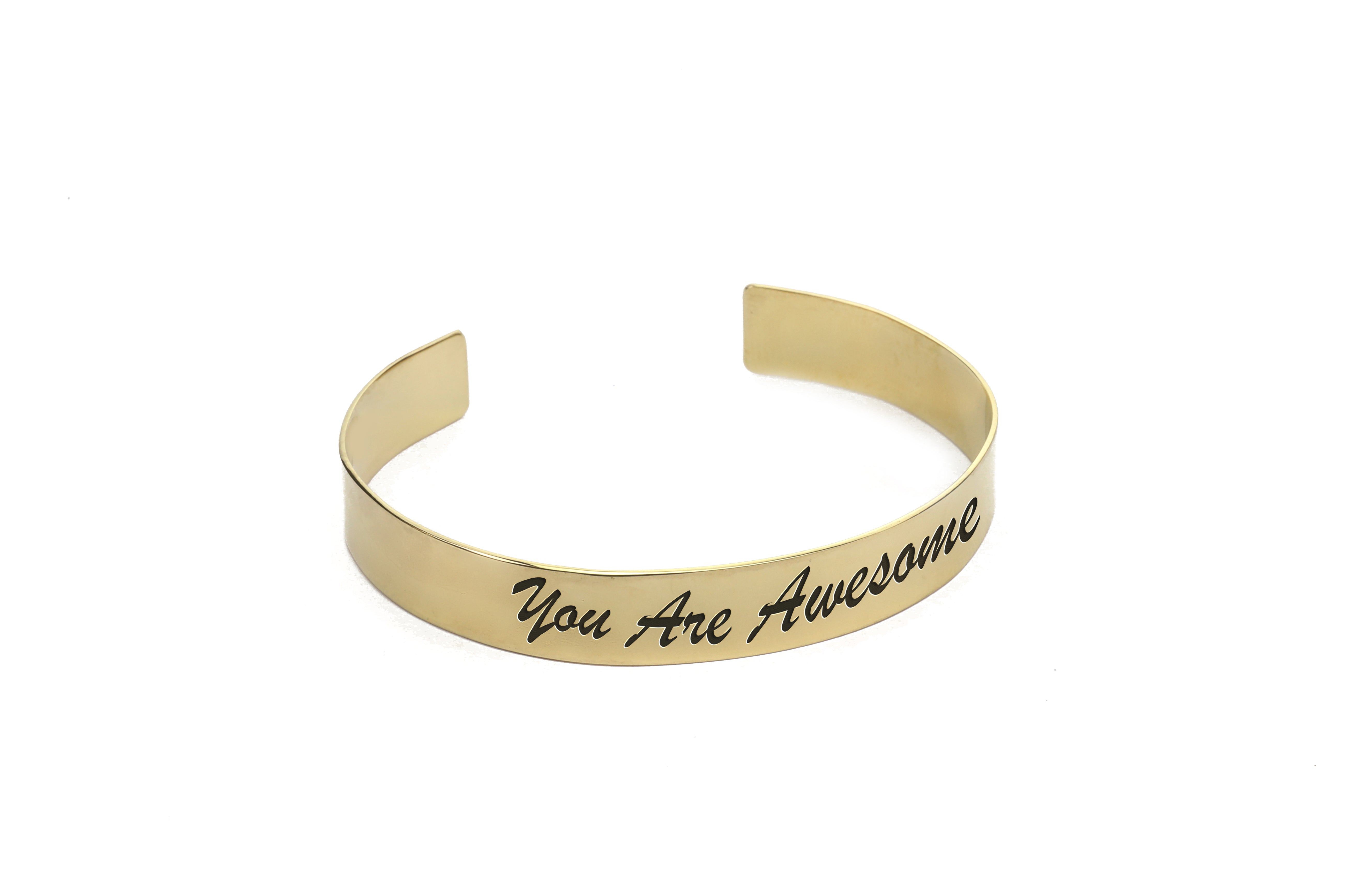 Engraved Meaningful Gold Bracelet