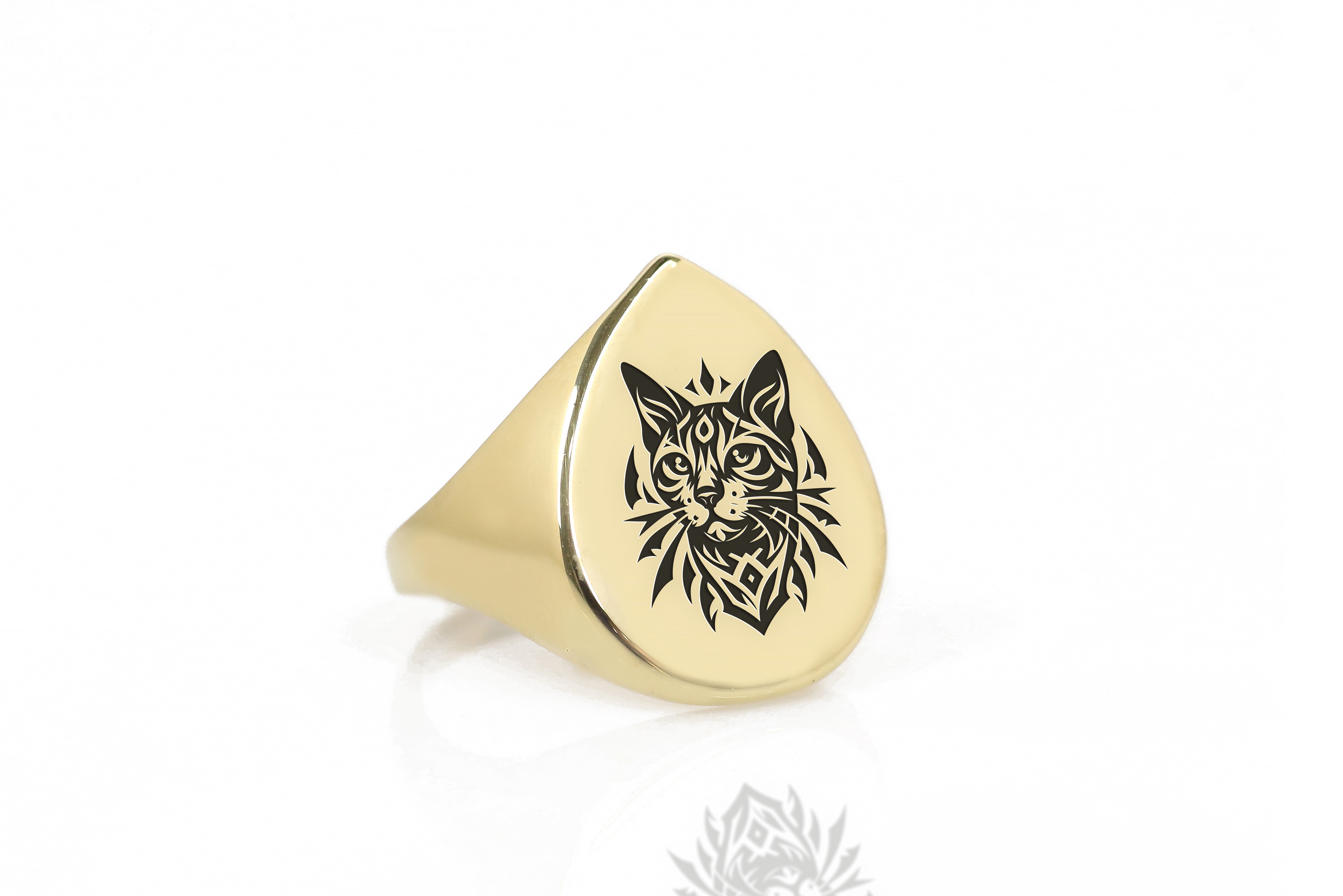 Custom Cat Signet Ring