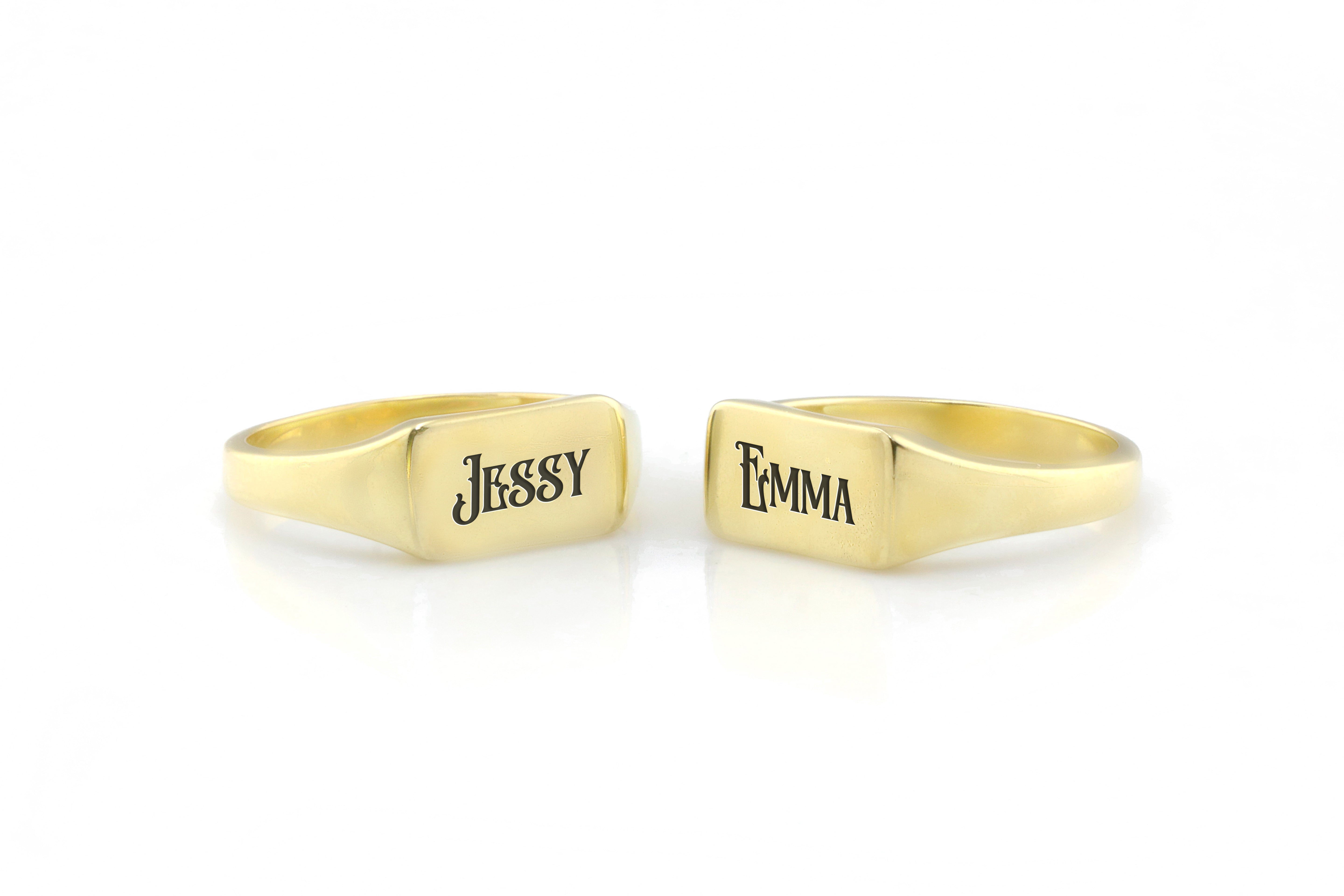 Engraved Custom Name Ring