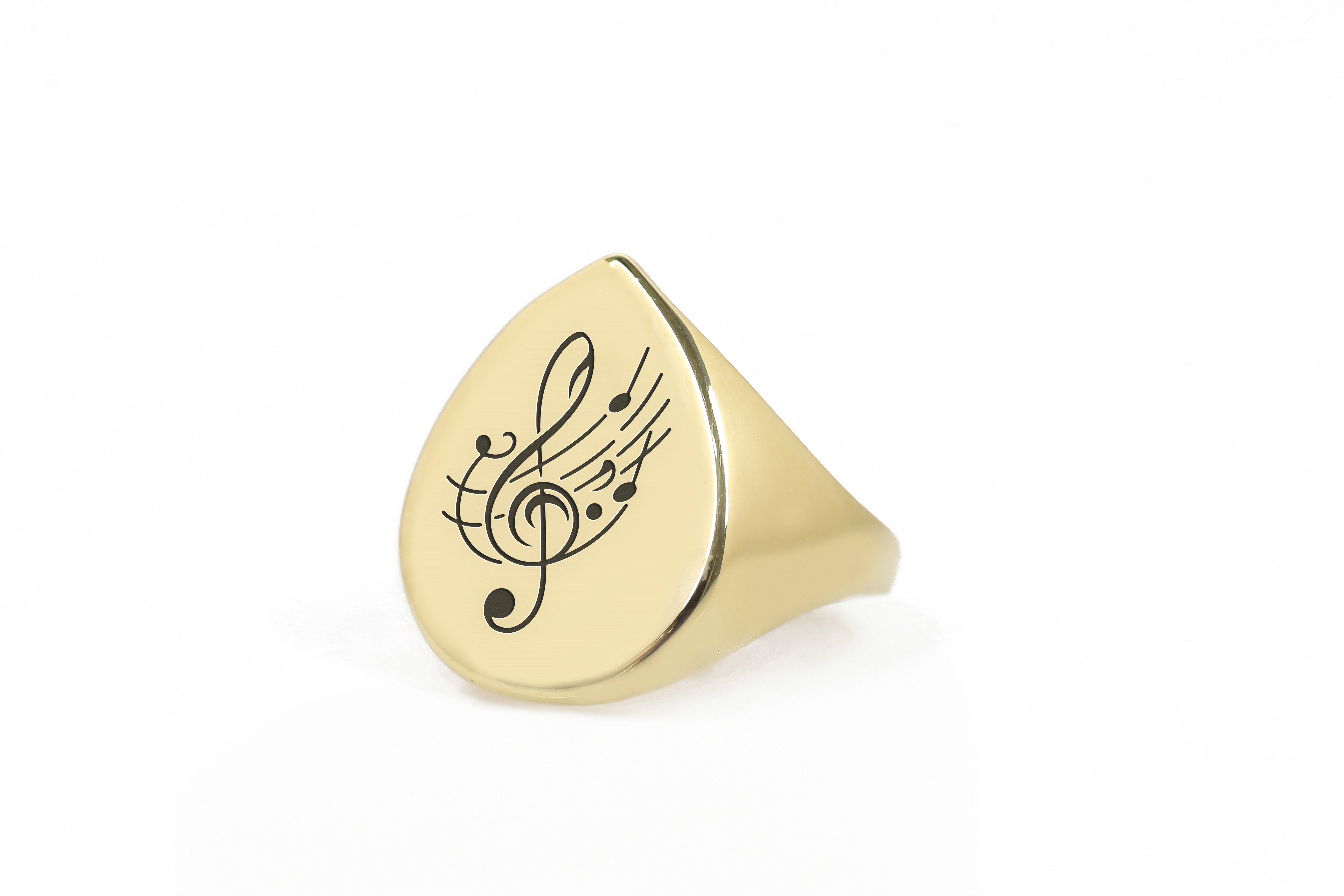 24k Gold Music Note Ring