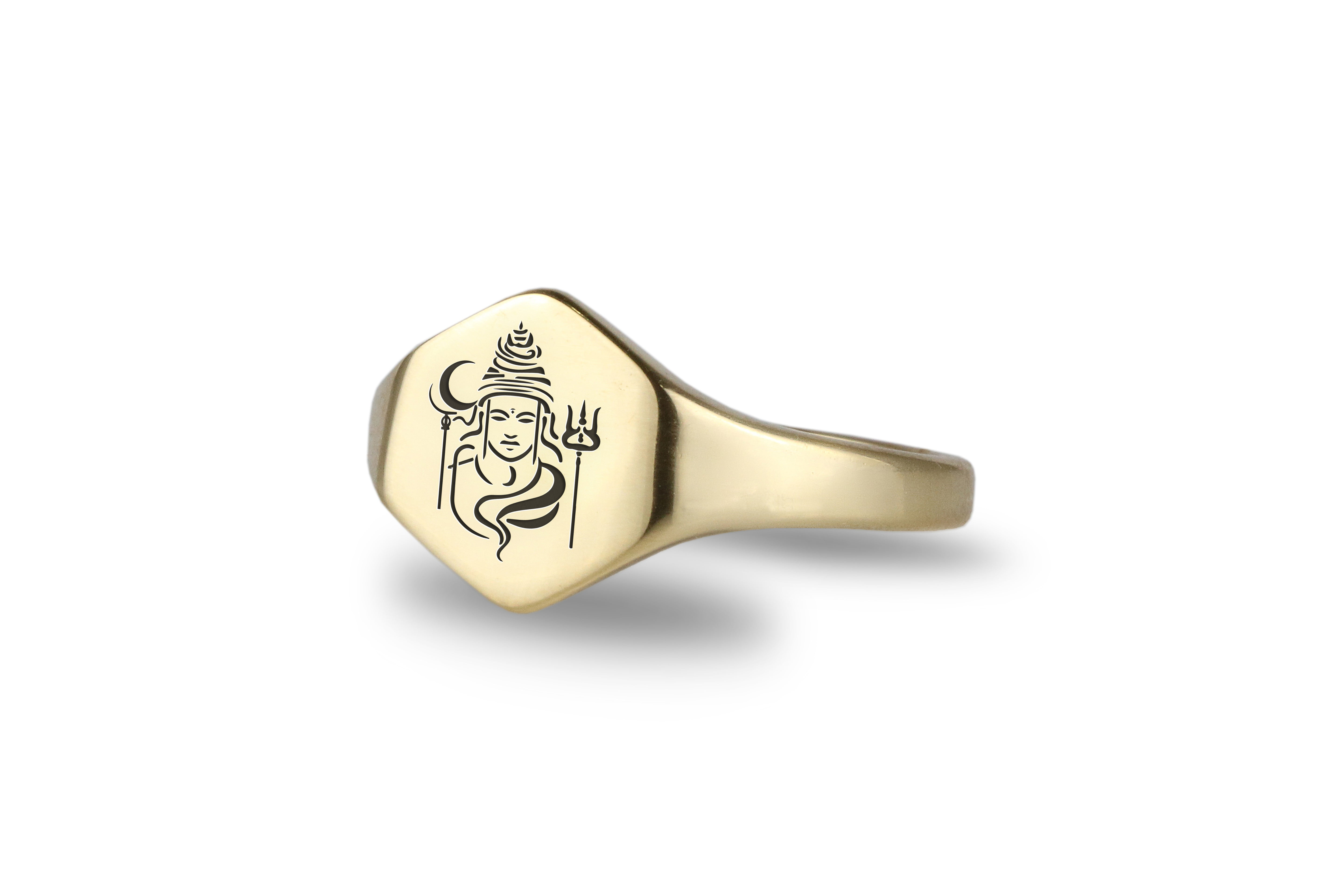 14k Gold Lord Shiva Ring