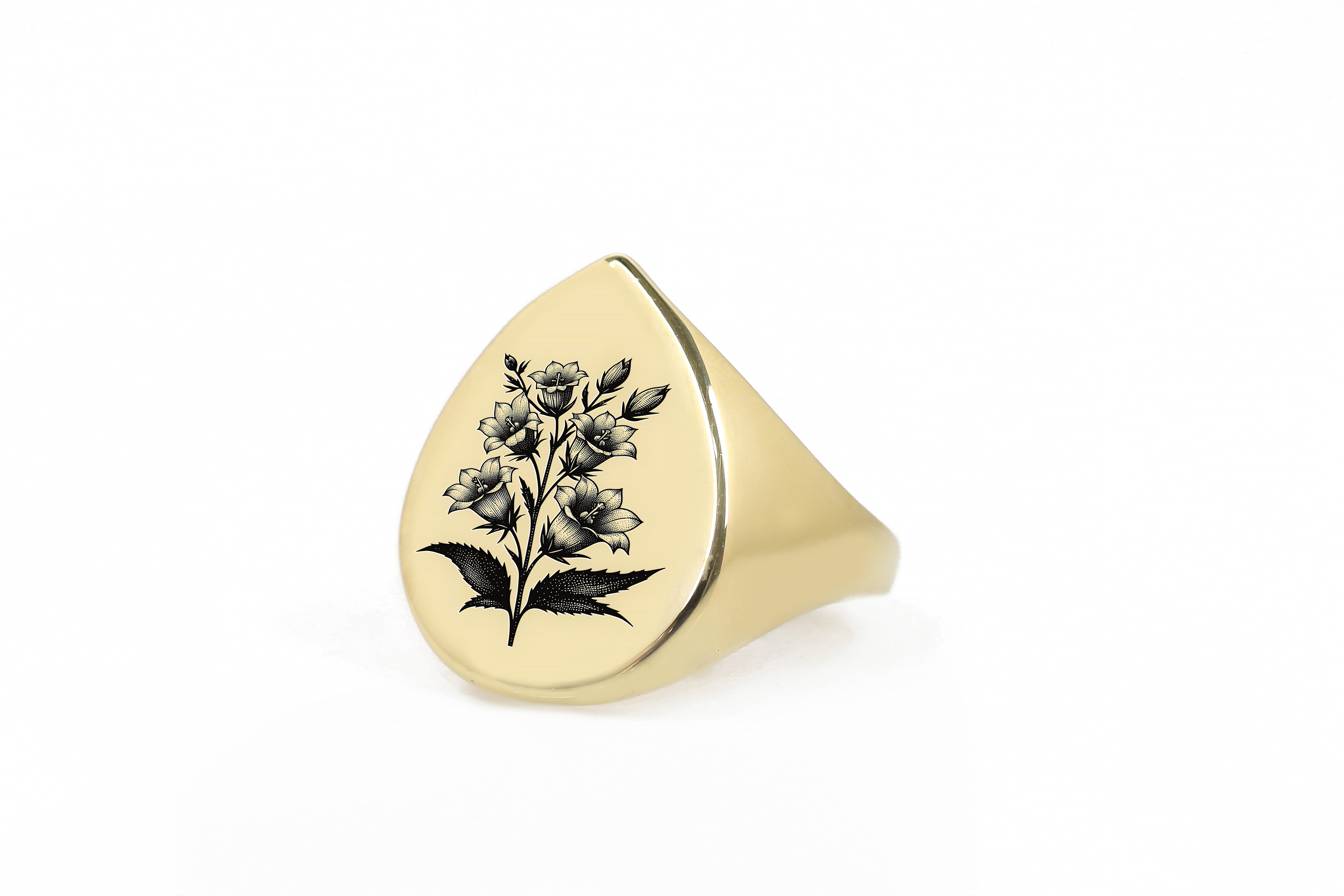 Engraved Bellflower Ring